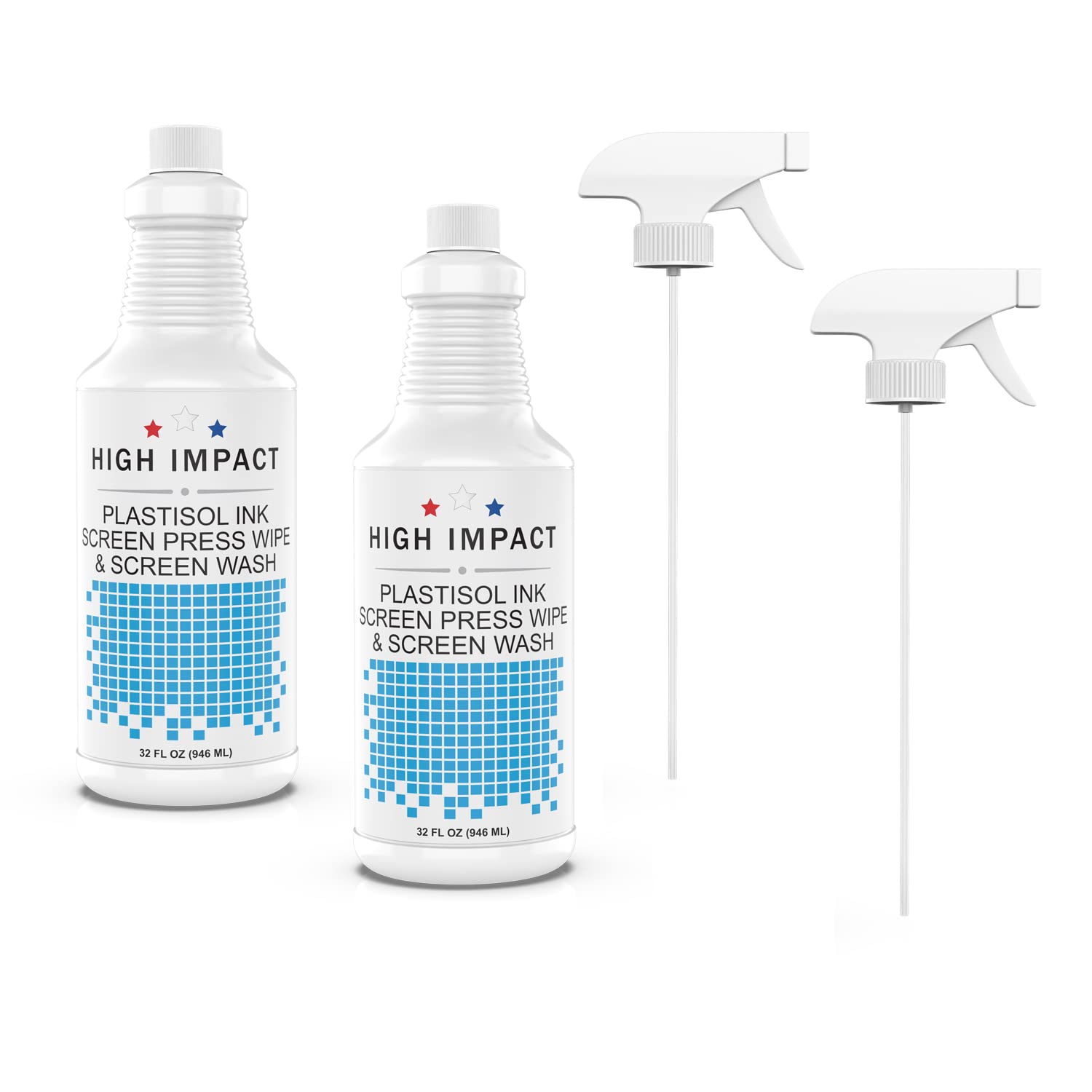 Plastisol Screen Wash by High Impact - in-Sink and On Press Screen Wash Ink Degradant and Cleaner for Screen Printing Inks - Designed to Remove Plastisol Ink- Made in USA - 32 fl oz (Pack of 2)
