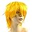 Modernfairy Anime Halloween Wig Yellow for Cosplay Party, Synthetic Layered Short Hair Wigs with Bangs, Pastel Wigs for Women Men