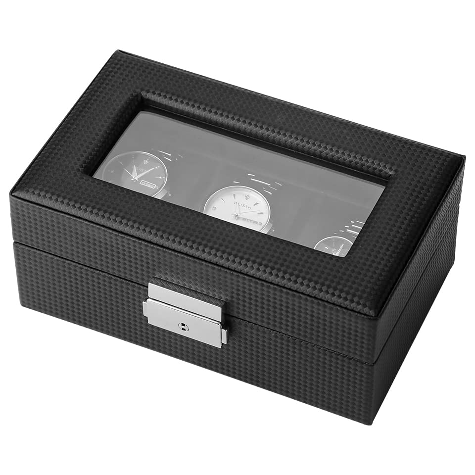 Horlogedoos - Luxe zwarte horloge box - Geschikt voor Horloges en Horlogedoos - Luxe zwarte horloge box - Geschikt voor Horloges en