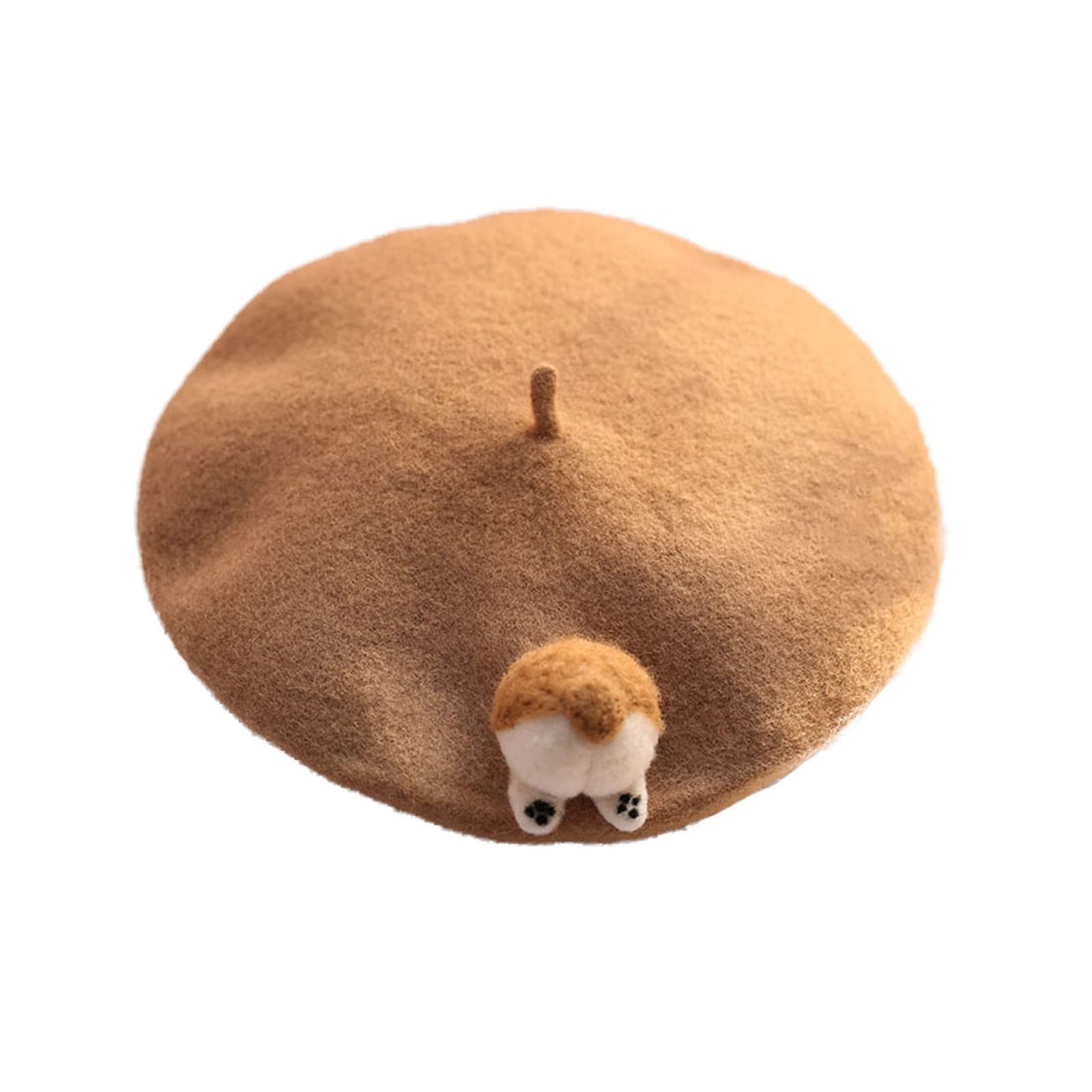 LittleLuludaHalloween Animal Cosplay Cute Corgi Beret Hat Cap Painter Cap Gift