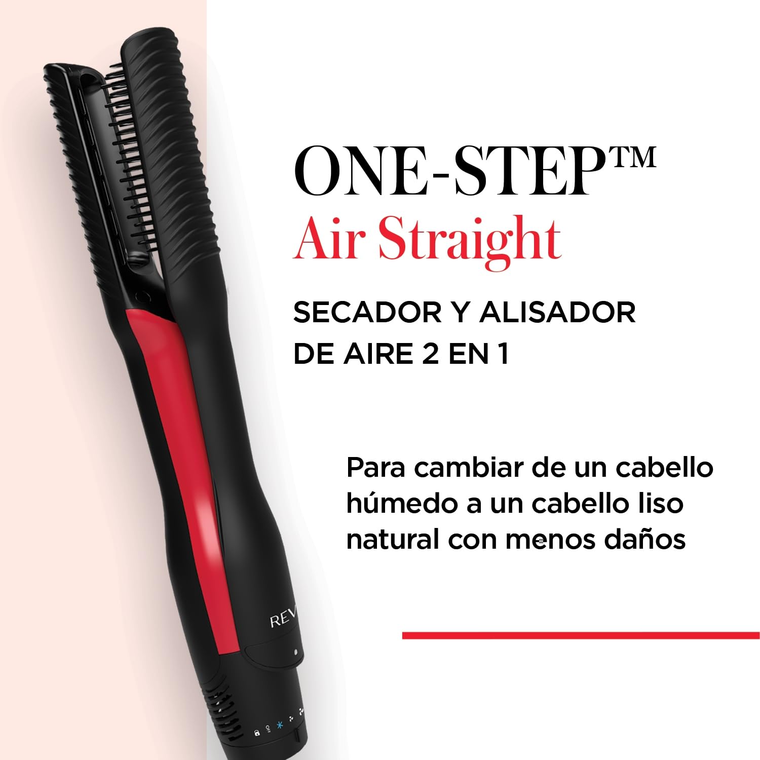 Revlon One-Step Air Straight Secador y Alisador de aire 2-en-1 - RVDR5330E