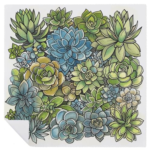 Servilletas de Tela Floral Verde 2 Piezas 47.5x47.5 cm miniatura 6