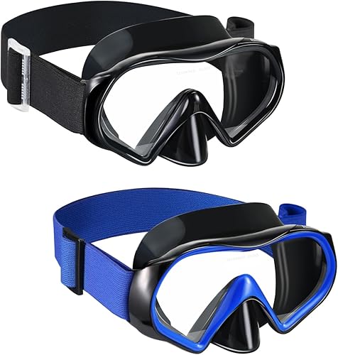 Miniatura 18 de Aegend Diving Mask for Adult Youth Diver, Anti-Fog Anti-UV Wide View Snorkel Mask for Scuba Diving Swimming Snorkeling Paquete de 1 negro,Paquete de