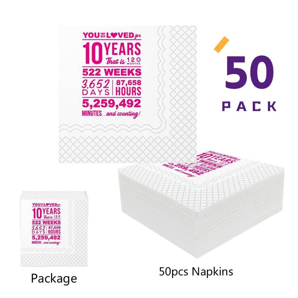 SharkBliss Funny 16th Birthday Cocktail Napkins, 50 Pack Sweet 16th Birthday Paper Napkins for Boys Girls Sixteen 16th Bday Decor 2-Ply, 5x5