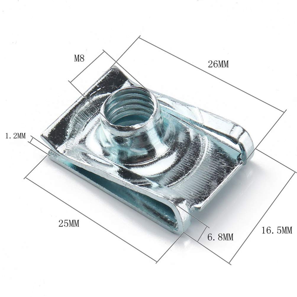 Clip A U In Acciaio Per Moto E Auto - Confezione Da 10 Pezzi - Per Carenature E Pannelli - Foto 8