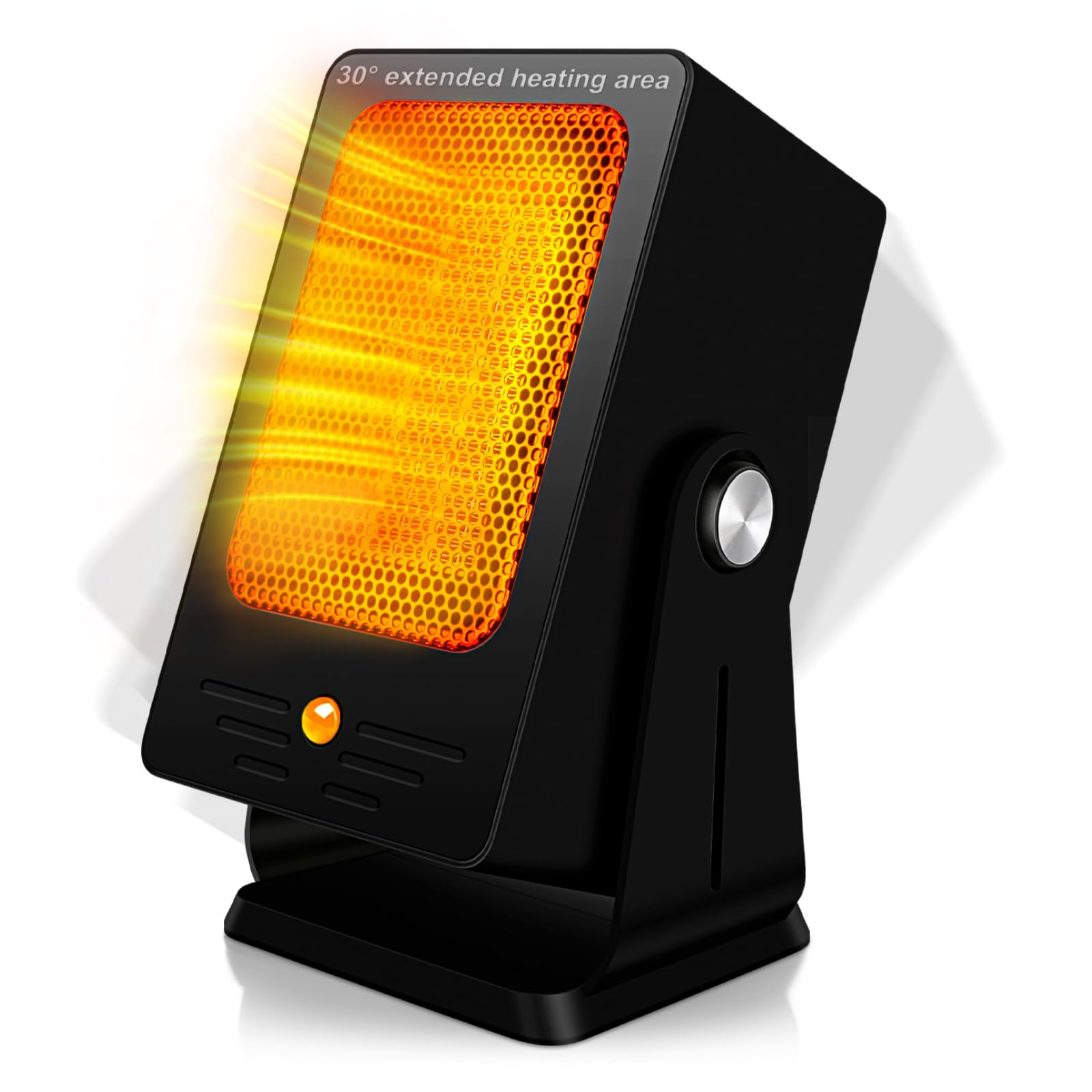 Space Heaters for Indoor Use Desktop Small PTC Heater with 2s Fast Heating Tip-Over Overheat Protection 60 Adjustable