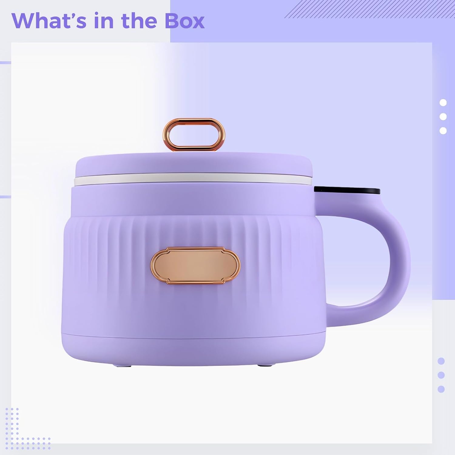 Electric Hot Pot Mini Cooker, 1.6L Non-Stick Pot with LCD for Ramen, Ideal for Office, Dorm, and Traveling