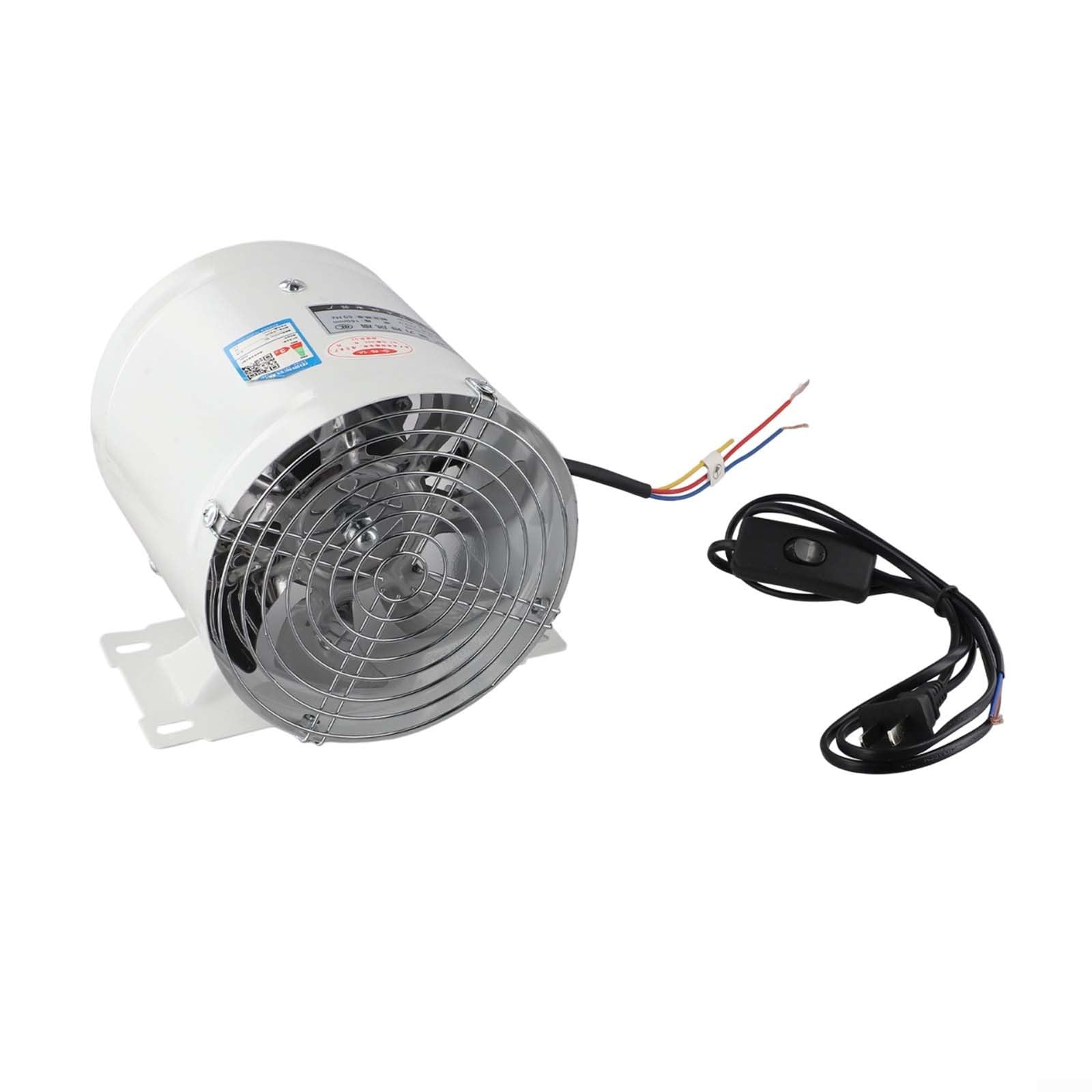 Ventola di aspirazione da 150 mm, 600 m³/h, condotto ad alto flusso d'aria | Volume d'aria di 600 m³/h, 7 lame metalliche, bassa resistenza, flusso d'aria stabile, rimozione efficiente del fumo