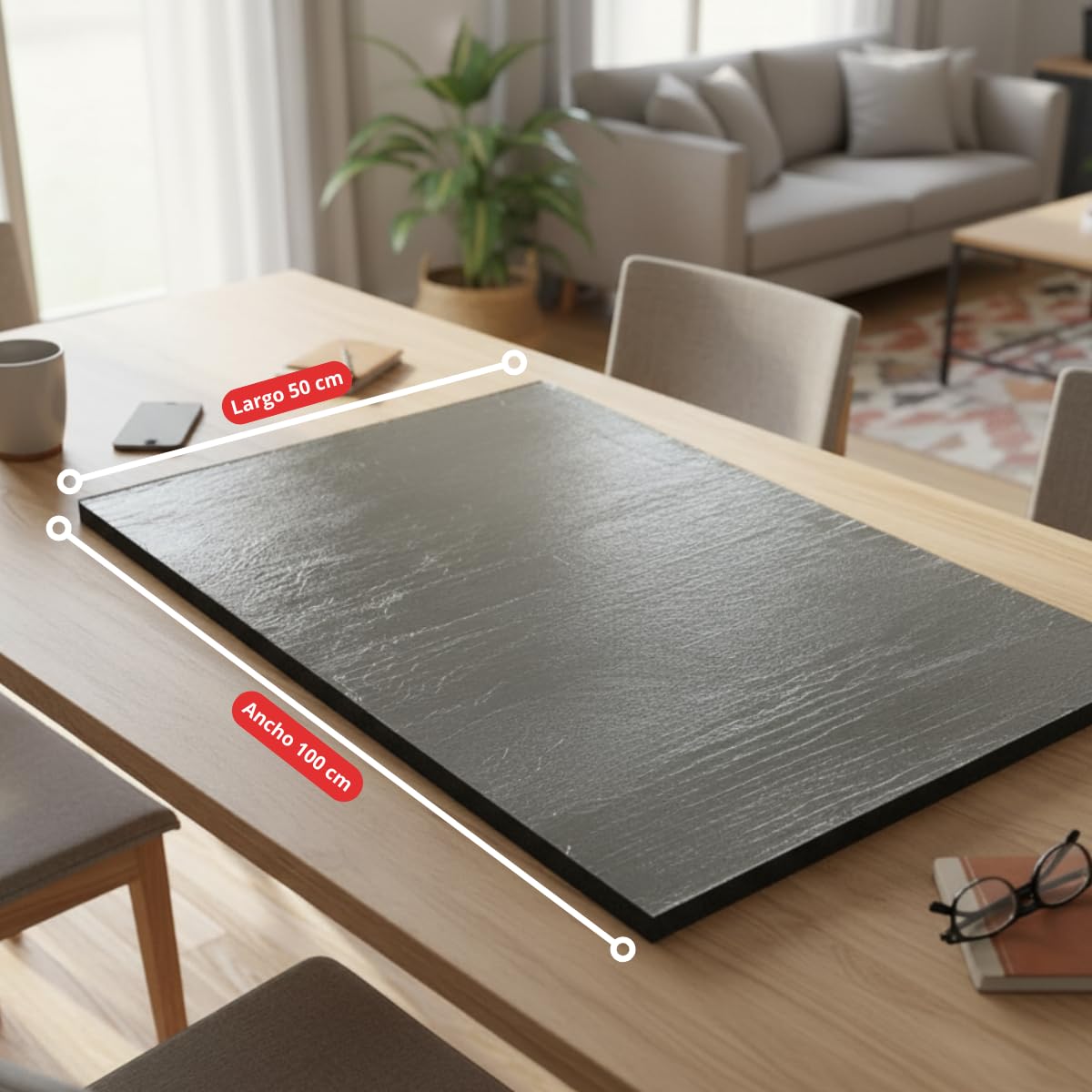 Aislante térmico y acústico autoadhesivo para el hogar | Ideal para ventanas, paredes, techos y radiadores | Reduce ruido, vibraciones, frío y calor | Aluminio resistente de 10 mm | 100×50 cm | (1)