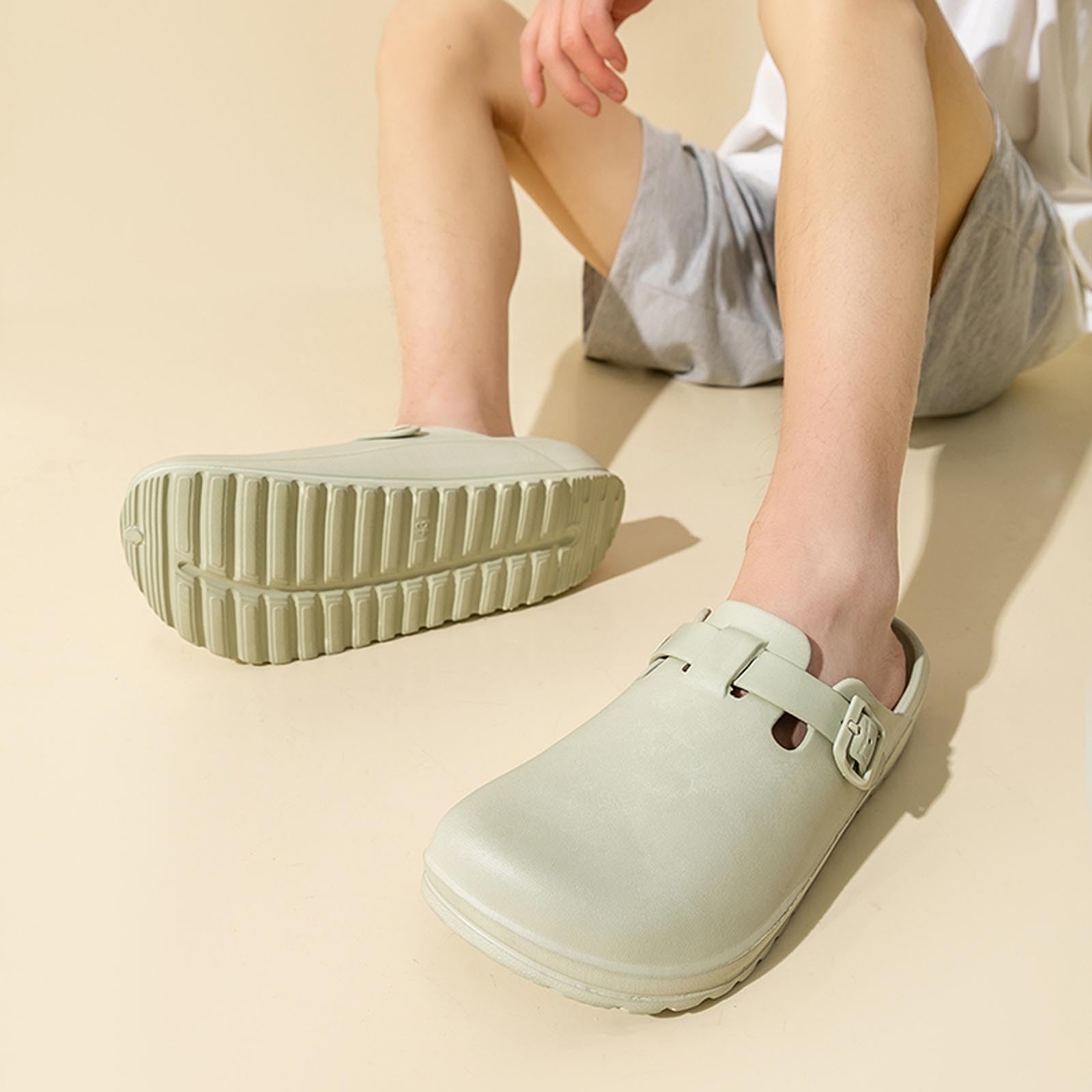 Damen Gartenschuhe Bequeme Leichte Clogs Pantoletten mit Druck-Design, für Küche, Garten, Innen & Außen