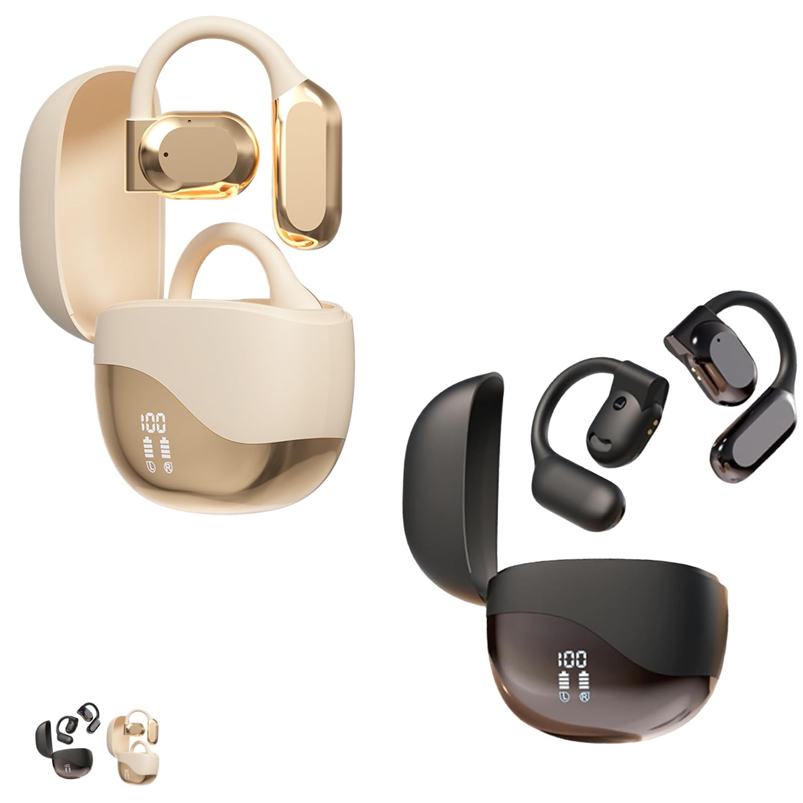 Mix2 Wireless Bluetooth Language Translator Earbuds - Real Time & Offline Translation for Travel, Business & Learning