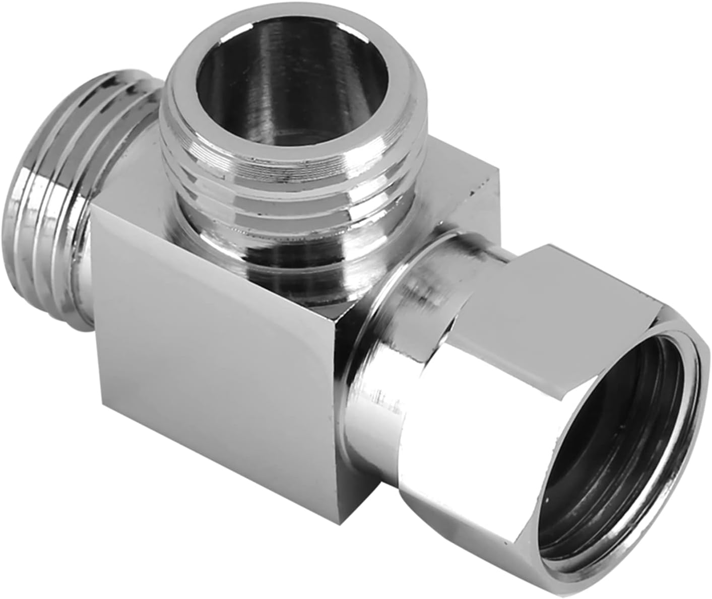 G1/2 3 Way Bidet T adapter, T Shape Water Pipe Tee Adapter Connector, 1/2 Water Pipe Three Way Connector, Brass Bidet Tee Connector for Home Water Systems, Shower Arm Mounted