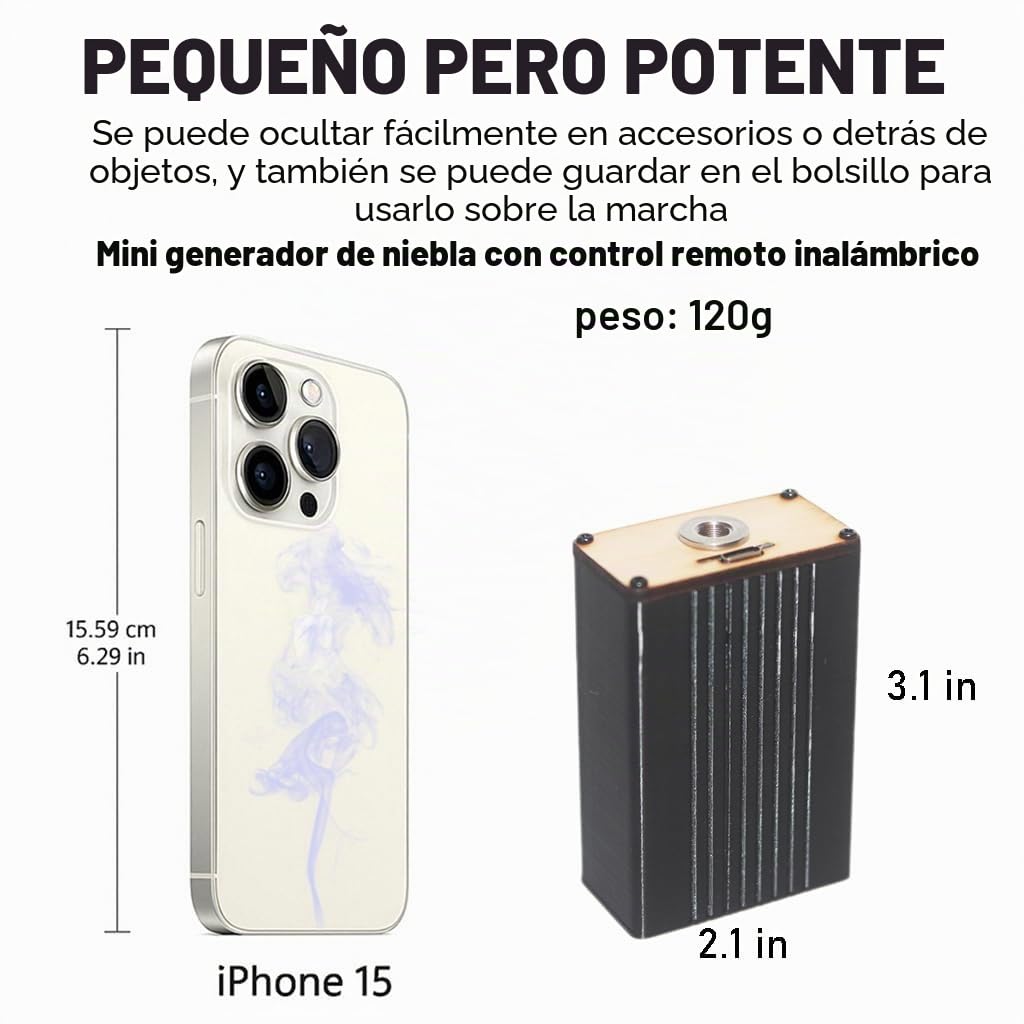 Máquina de niebla de mano, máquina de humo para fiestas de DJ en interiores, portátil, para fotografía, efectos de escenario al aire libre, Halloween, bodas