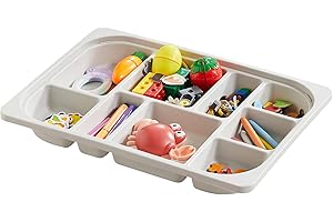 BERIGHT Collapsible Sensory Bin Compartment Storage Trays