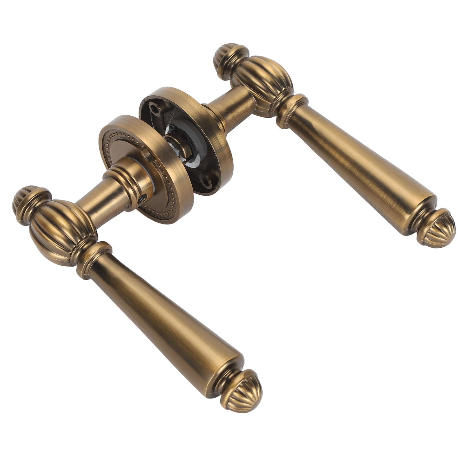 Fafeicy Cerradura Manija Puerta Interior Silenciosa Bronce con Núcleo Cobre Diseño Dorado Antiguo para Hogar Interior Decoración Moderna