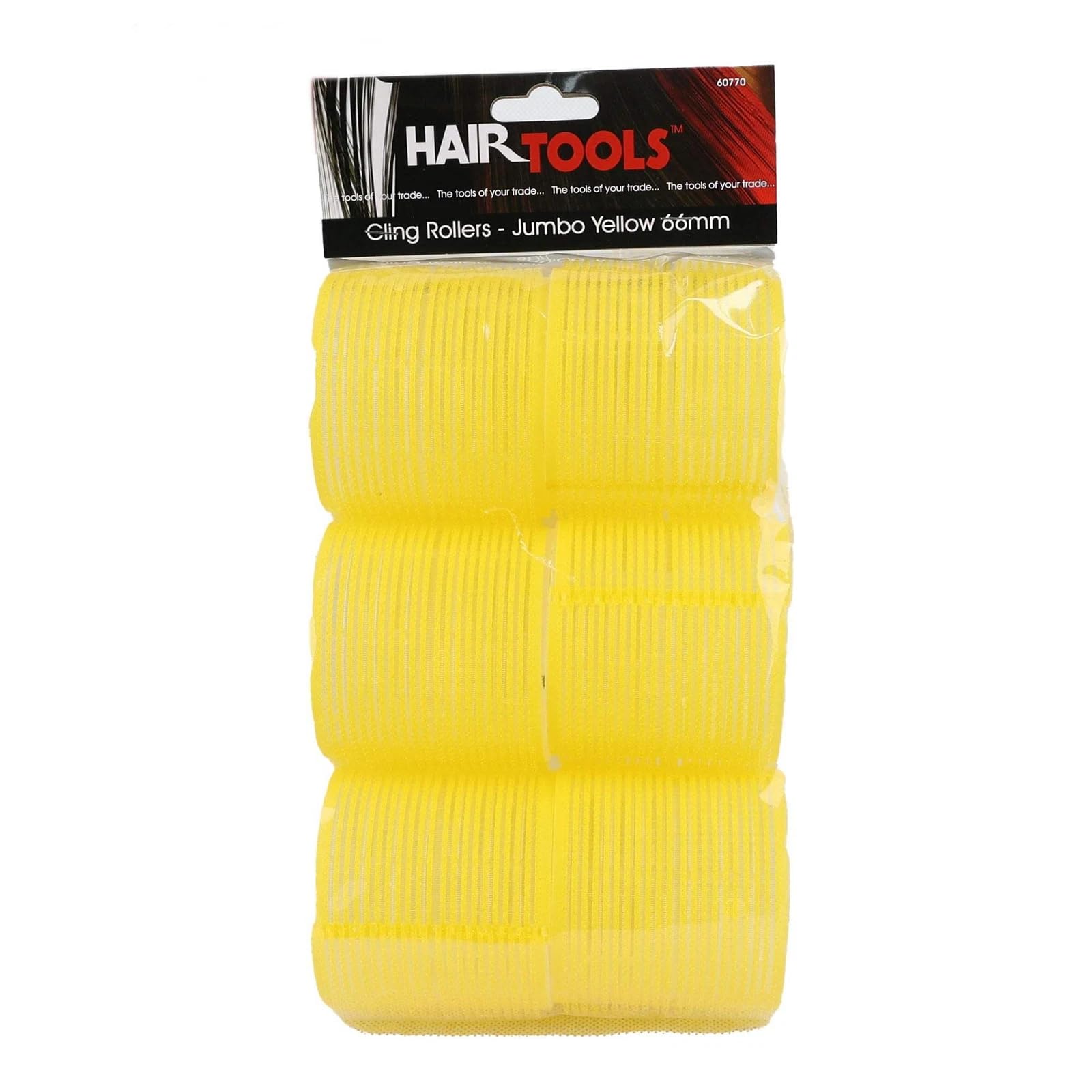 Hair Tools Cling Rollers. Self Grip Roller Set. Volume Rollers For Curling And Styling. Use On Wet Or Dry Hair. Salon Hairdressing Curlers For Long Or Short Styles (6 Pack x 66mm)