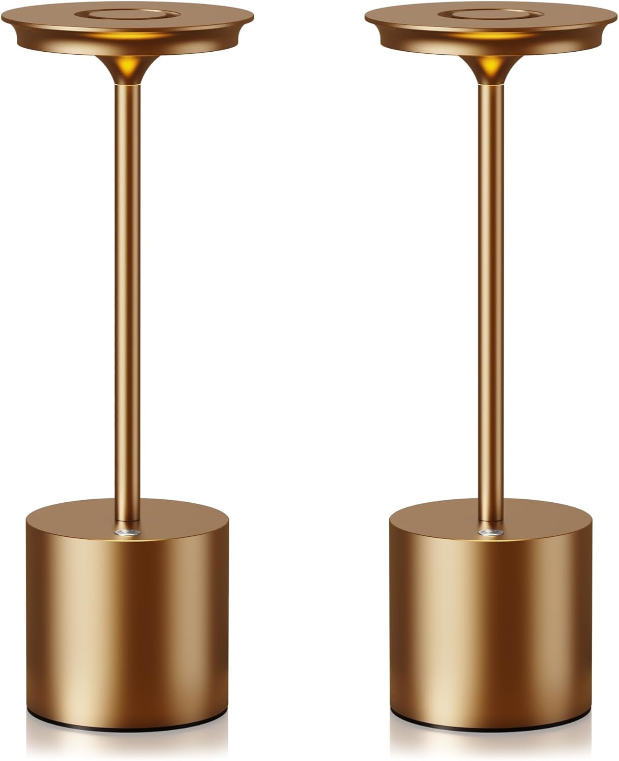 Cordless Rechargeable LED Table Lamp 6000mAh Portable Battery Waterproof Touch Control 3 Color Stepless Dimming Light for Indoor Outdoor Dining Patio Restaurant Lighting 2 Black