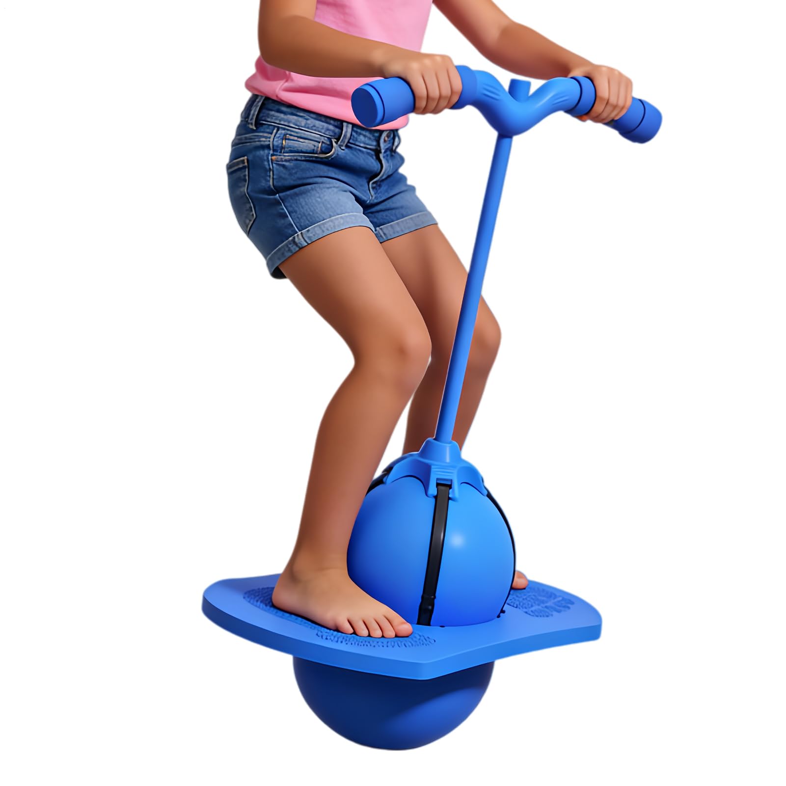 Générique Balance Jumping Ball with Handle, High Jump Toy,Trick Board Bouncing Ball,Anti-Slip,Balance Training Tool,Adults Load-Bearing Capacity,for Boys & Girls