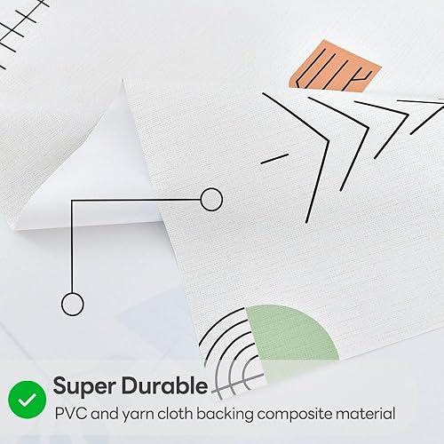 Miniatura 4 de Yofori Mantel de plástico para mesa rectangular al aire libre, mantel de vinilo impermeable para comedor, mantel de PVC lavable para cocina (árboles