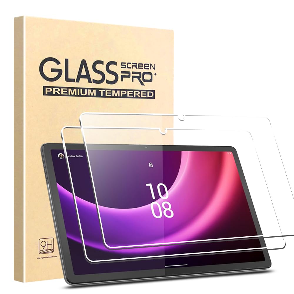 YUSYAIE [2 Pack] Tempered Glass Screen Protector For Lenovo Tab P11 2nd Gen/Gen 2 TB-350FU/TB-350XC 11.5 inch Tablet with 2.5D 9H HD Bubble-Free Clear