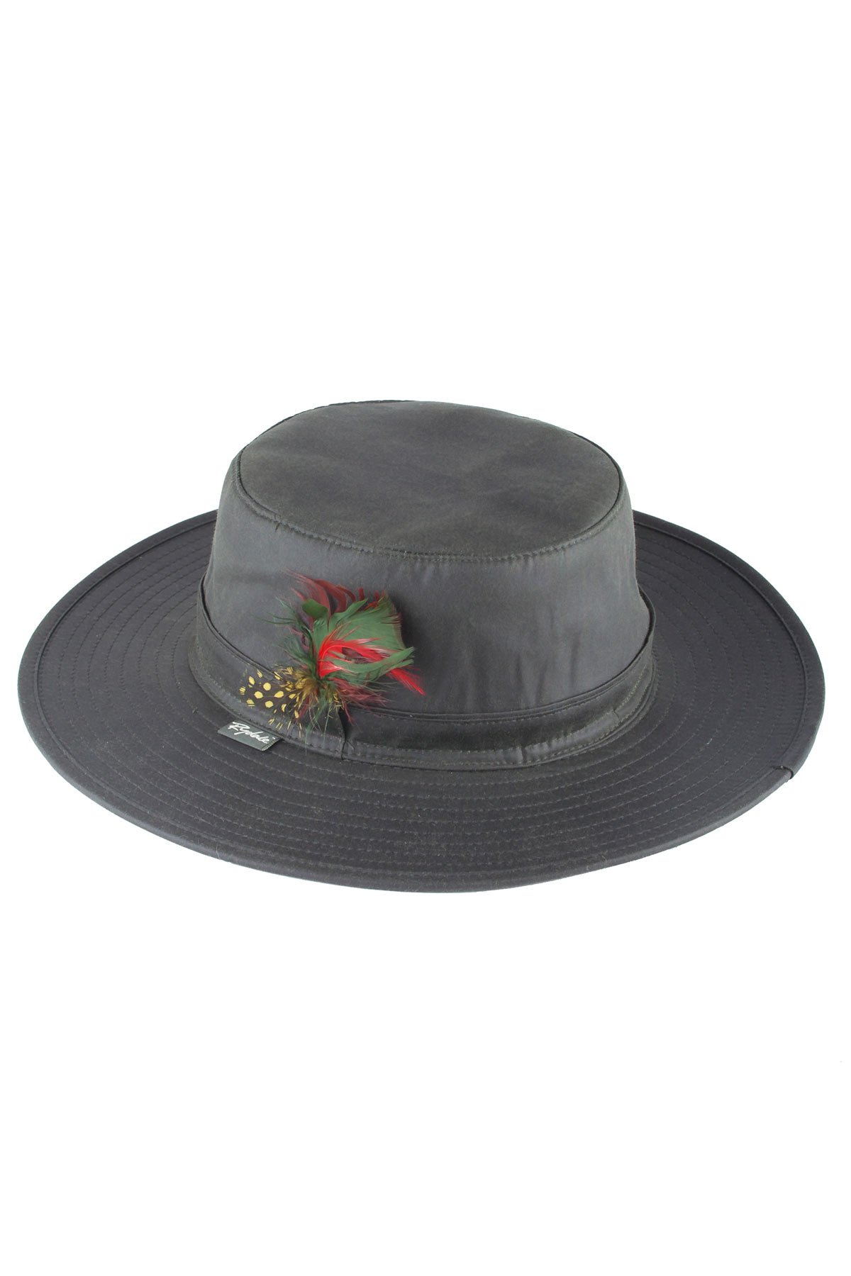 Rydale Olive Wide Brim Waxed Hat Large