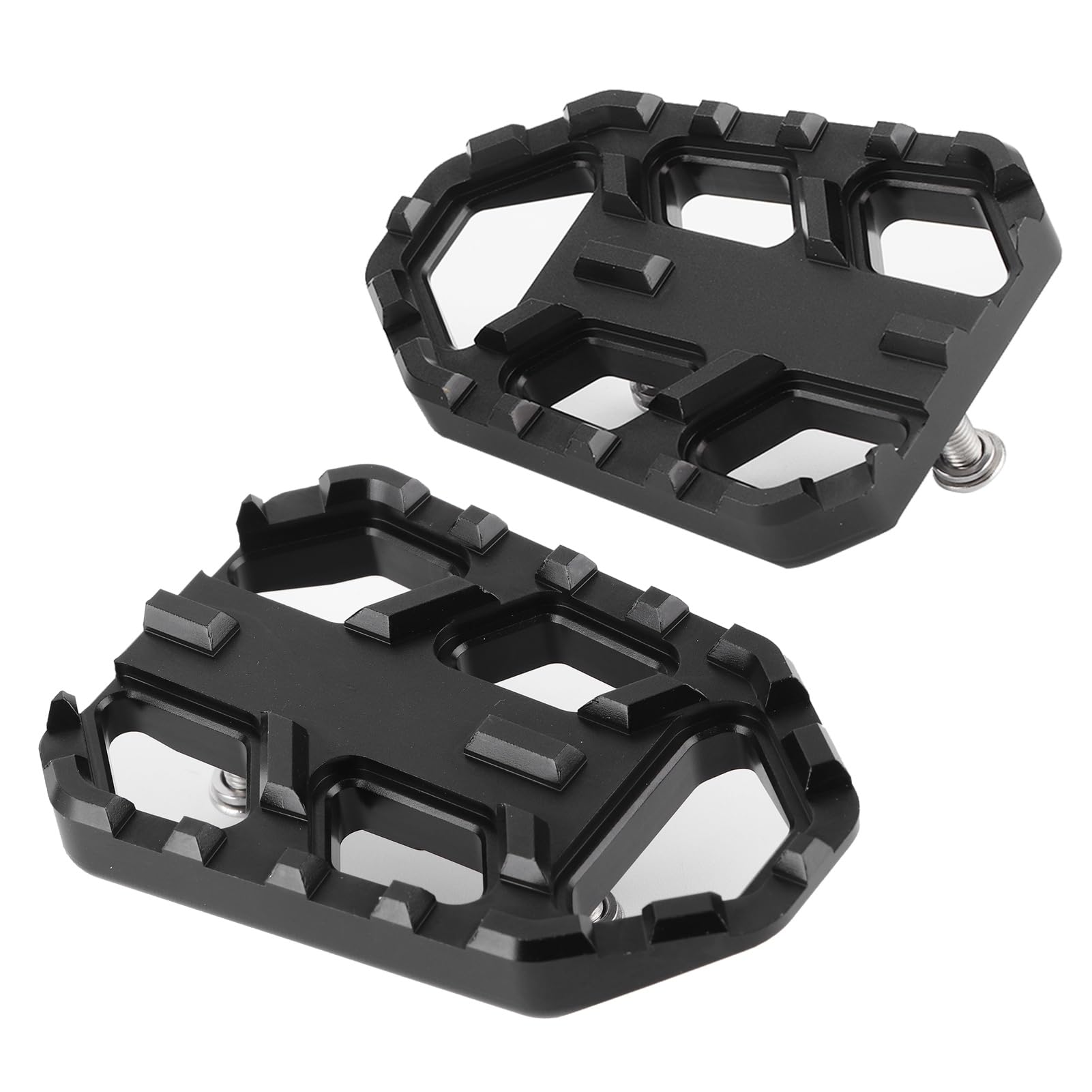 Pedales de moto CNC aleación de aluminio anodizado reposapiés anchos para mayor comodidad en DL650 DL1000 VSTROM 650XT 1000XT color negro tamaño 85x60x15mm par