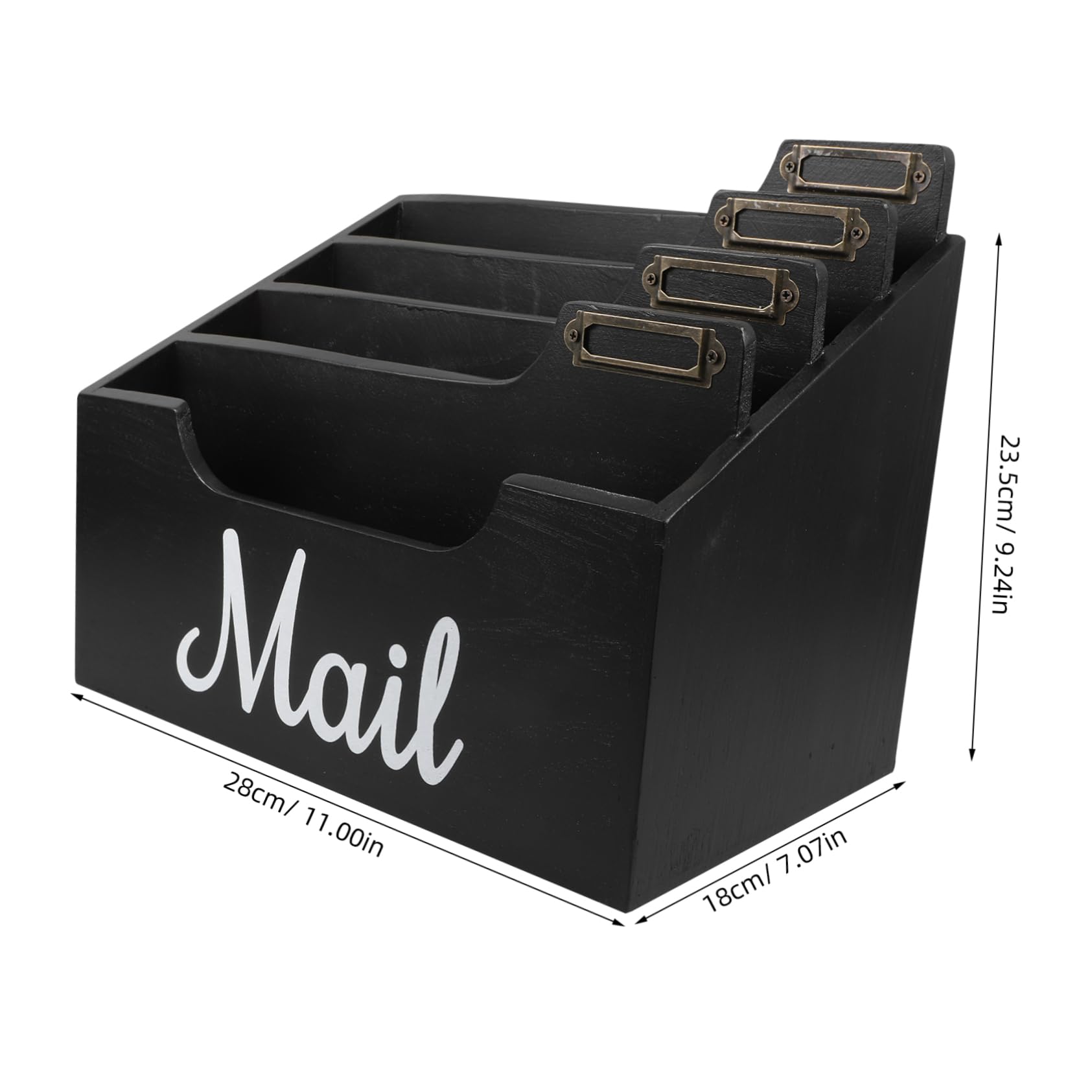 Organizador de Escritorio de Madera con Compartimentos Múltiples para Almacenamiento de Correspondencia para Oficina y Diseño Rústico y Funcional para Usar y de Limpiar