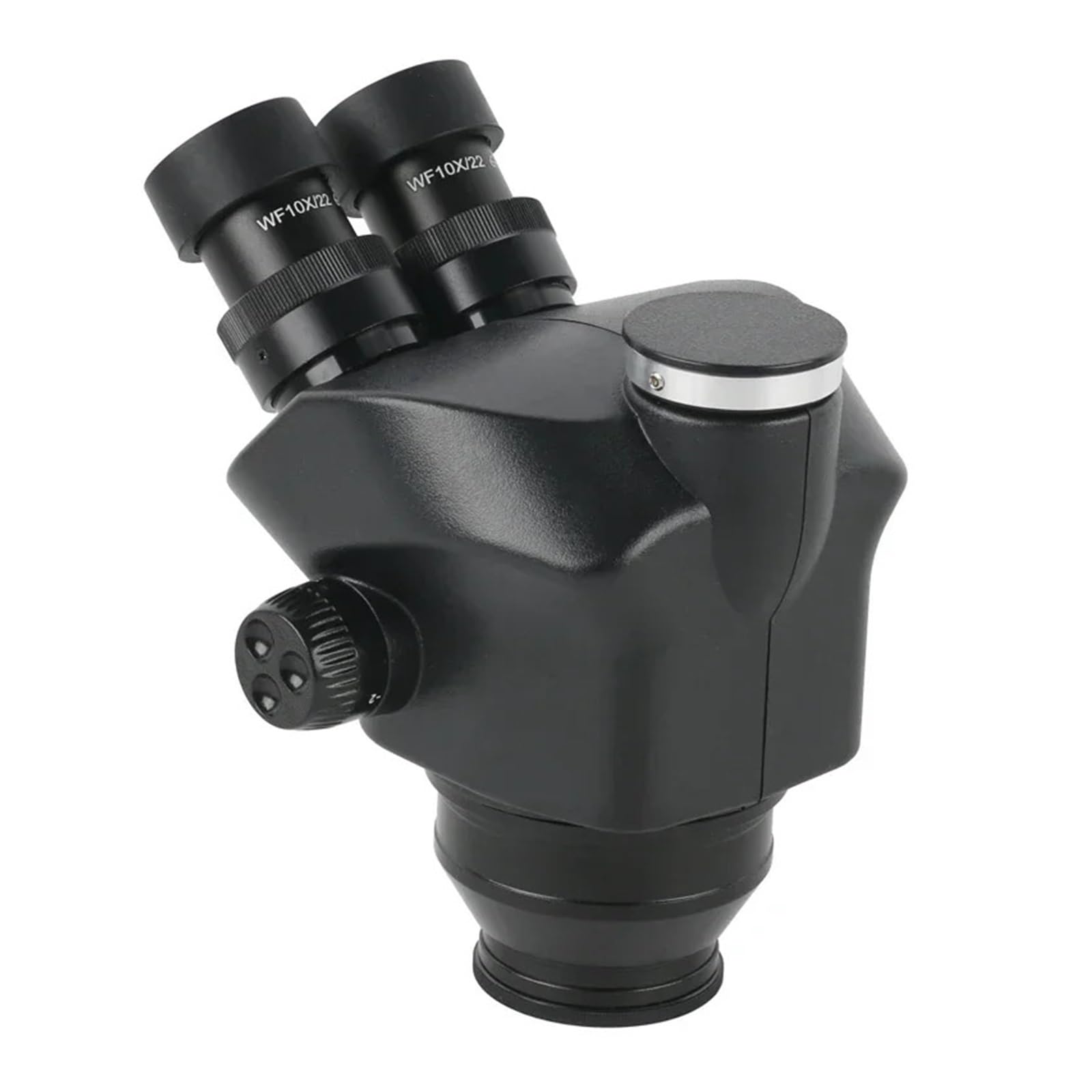 Testa for microscopio trinoculare stereo con zoom simul-focale 7X-50X