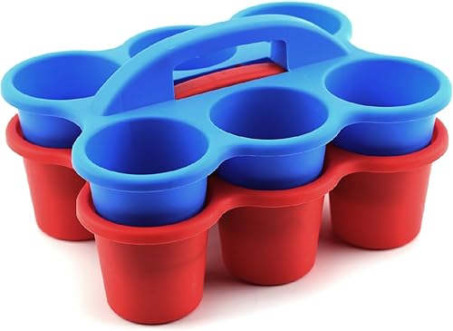 WRVCSS Paquete de 4 recipientes de plástico para entrega de bebidas, organizador de aula de 12 x 9.5 x 5.1 pulgadas, varios colores