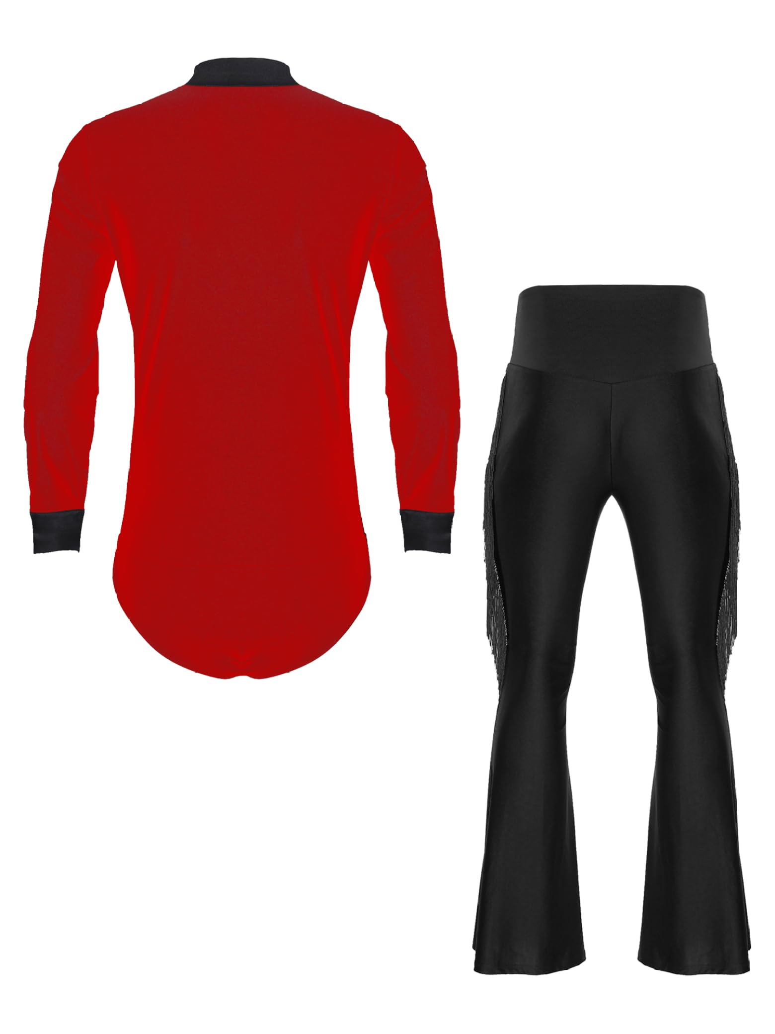 Disfraz de baile latino estándar para hombre, camisa y pantalón, con estrás, pantalones de competición, actuación moderna, dancewear