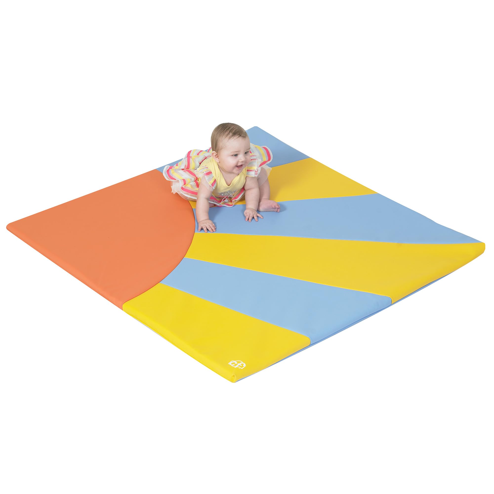 Children's Factory Sunshine Mat, Cushioned Floor Mat for Kids, Daycare and Preschool Mat