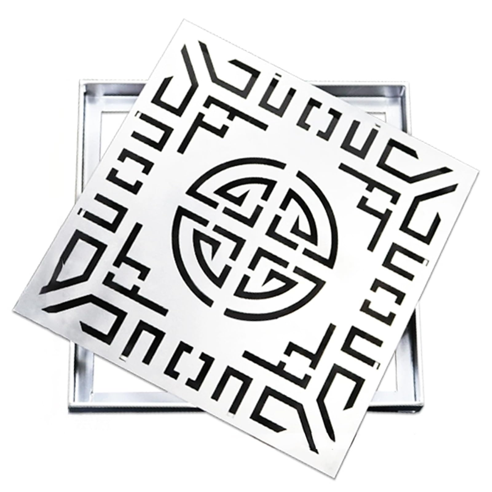 FCXWEVR Square Manhole Cover for Draina Septic Tank Cover for Driveway & Yard Outdoor Sewa Basin Lid WeatherResistant Secure Fit