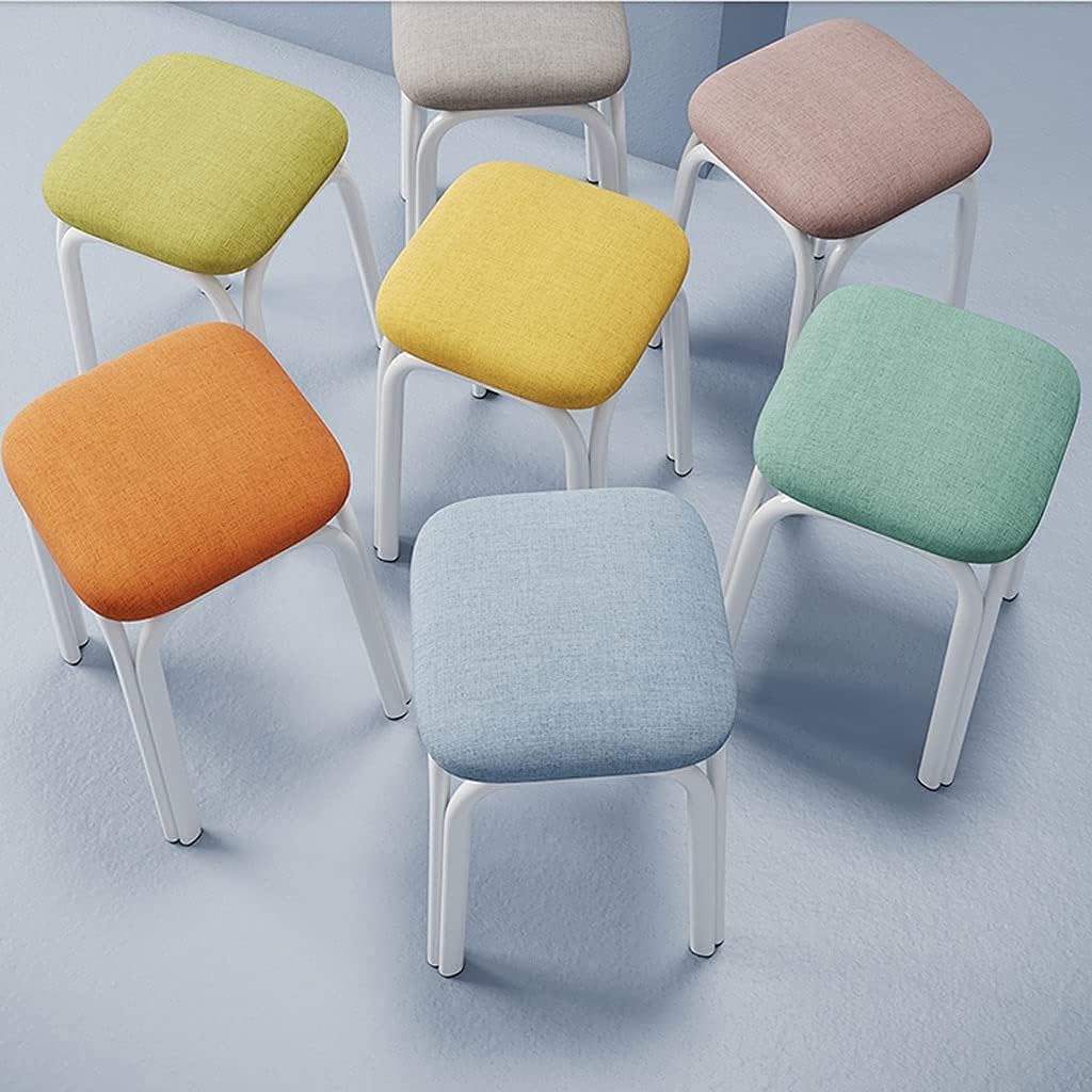 Minimalist Fashion Creative Creative Dining Table High Stool Bench, Household Square Stool Dining Chair for Living Room/Bedroom/Home/Diningcasual/Gray