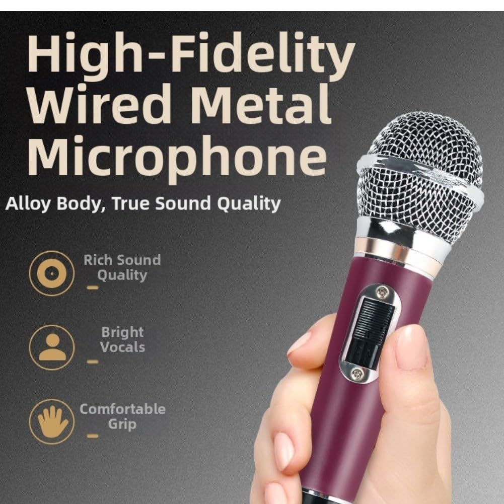 Microfono dinamico cablato per live streaming e karaoke, cancellazione del rumore, microfono USB per PC con struttura in metallo, opzioni viola, blu, argento, 24 x 11 x 7 cm (viola)