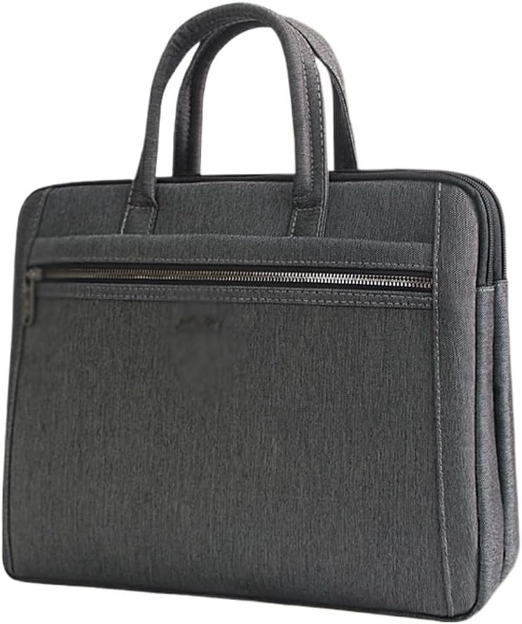 Men's Document Bag Canvas Business Conference Briefcase Zipper Multi layer Thickened Document Bag Handheld