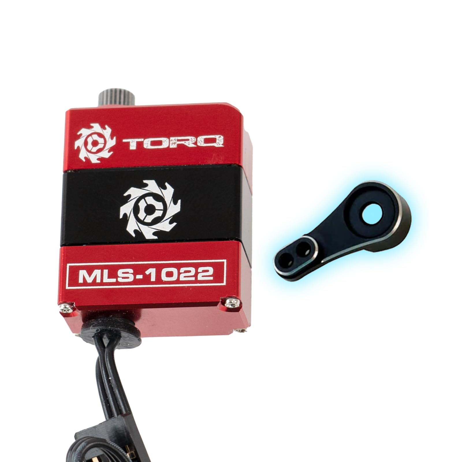 TORQ MLS-1022 High Torque Micro Servo 5.0V - 8.4V with CNC Servo Mounts & Arms - Remote Control Car, RC Car, RC Crawler Axial SCX24 Electronics Upgrades RC Servos (HELIDIRECT), Mini, Red / Black