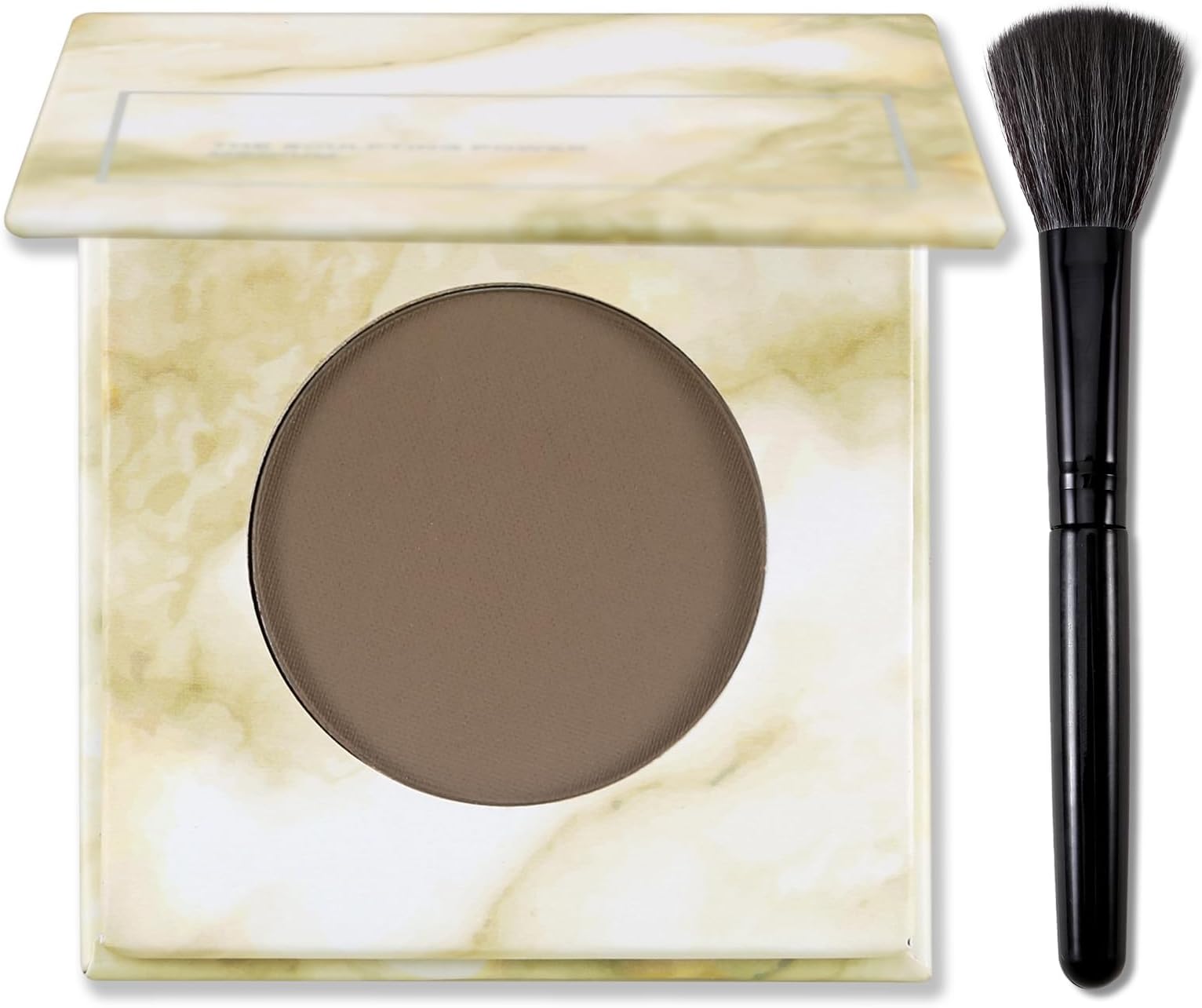 Erinde Matte Brown Contour Palette, Warm Toned Face Sculpting Bronzer Pressed Powder Contour, Lightweight, Ultra-Blendabled, Multiuse Baked Contouring Makeup for Light Skin Tone, 02 Dark Brown