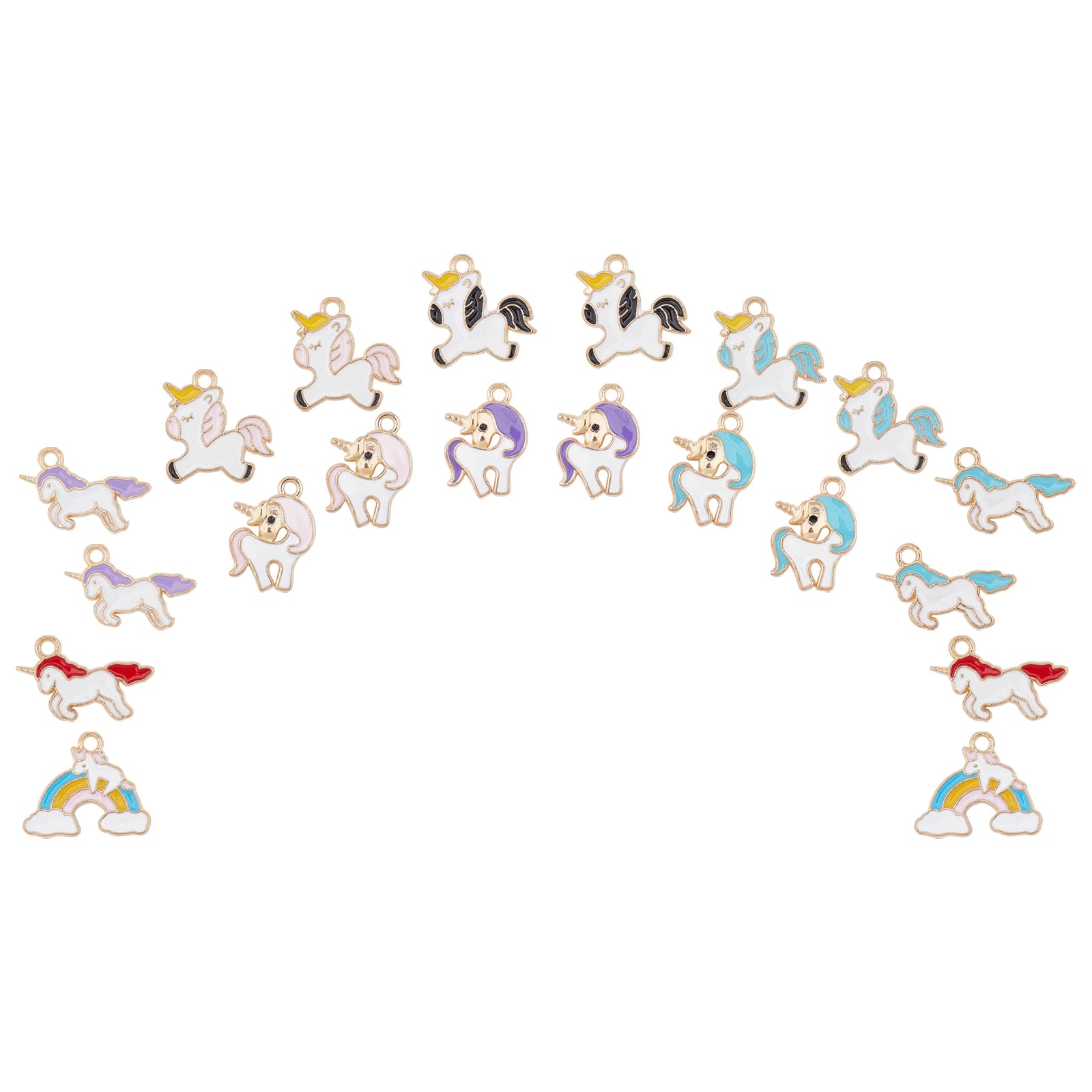 Charmes licorne anti-ternissement en alliage émail pour réparer et sublimer vos vieux bracelets