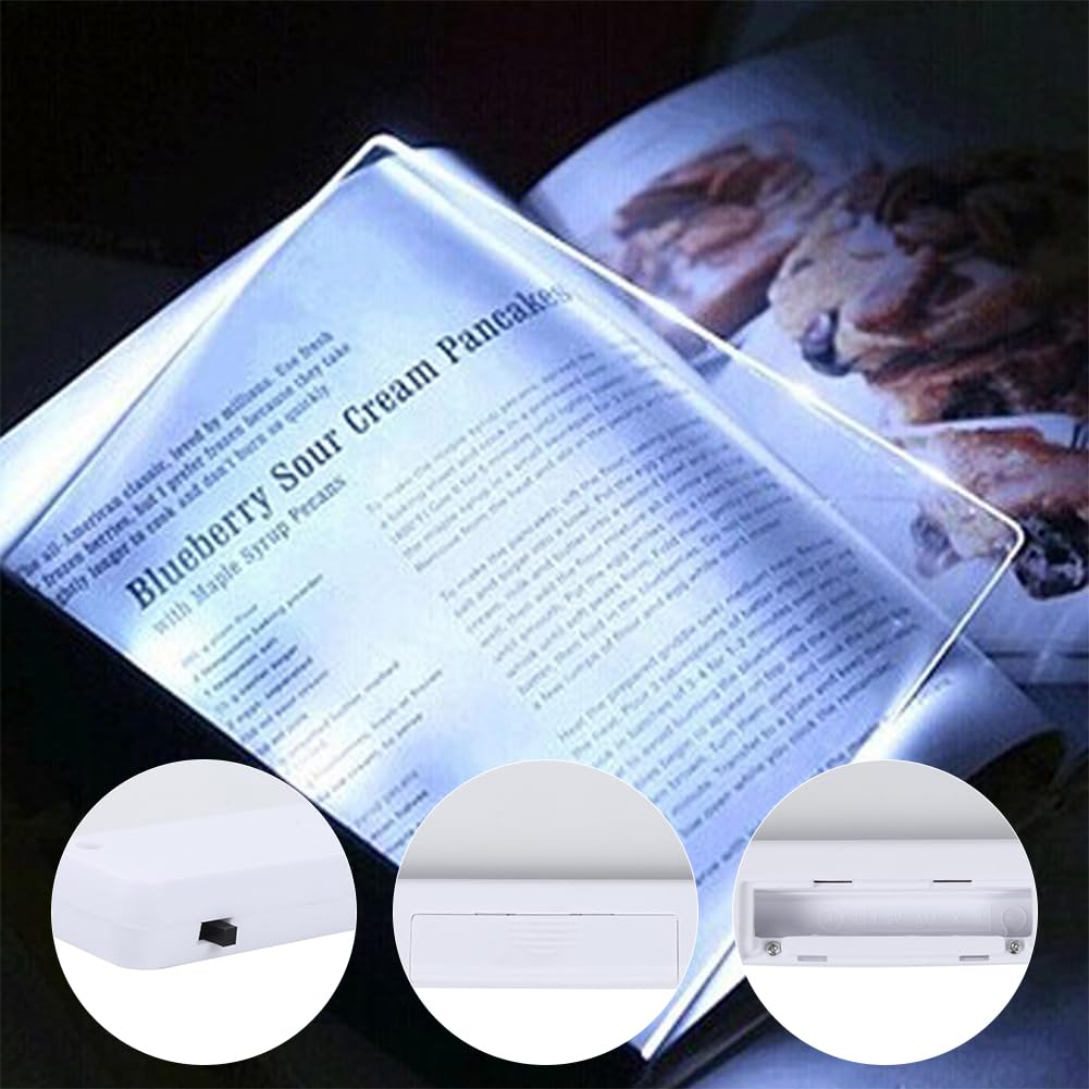 Gugxiom Luce LED Per Libri Portatile - Lampada Da Lettura A Luce Intensa - Perfetta Per La Notte (Tipo Lightwedge) - 4