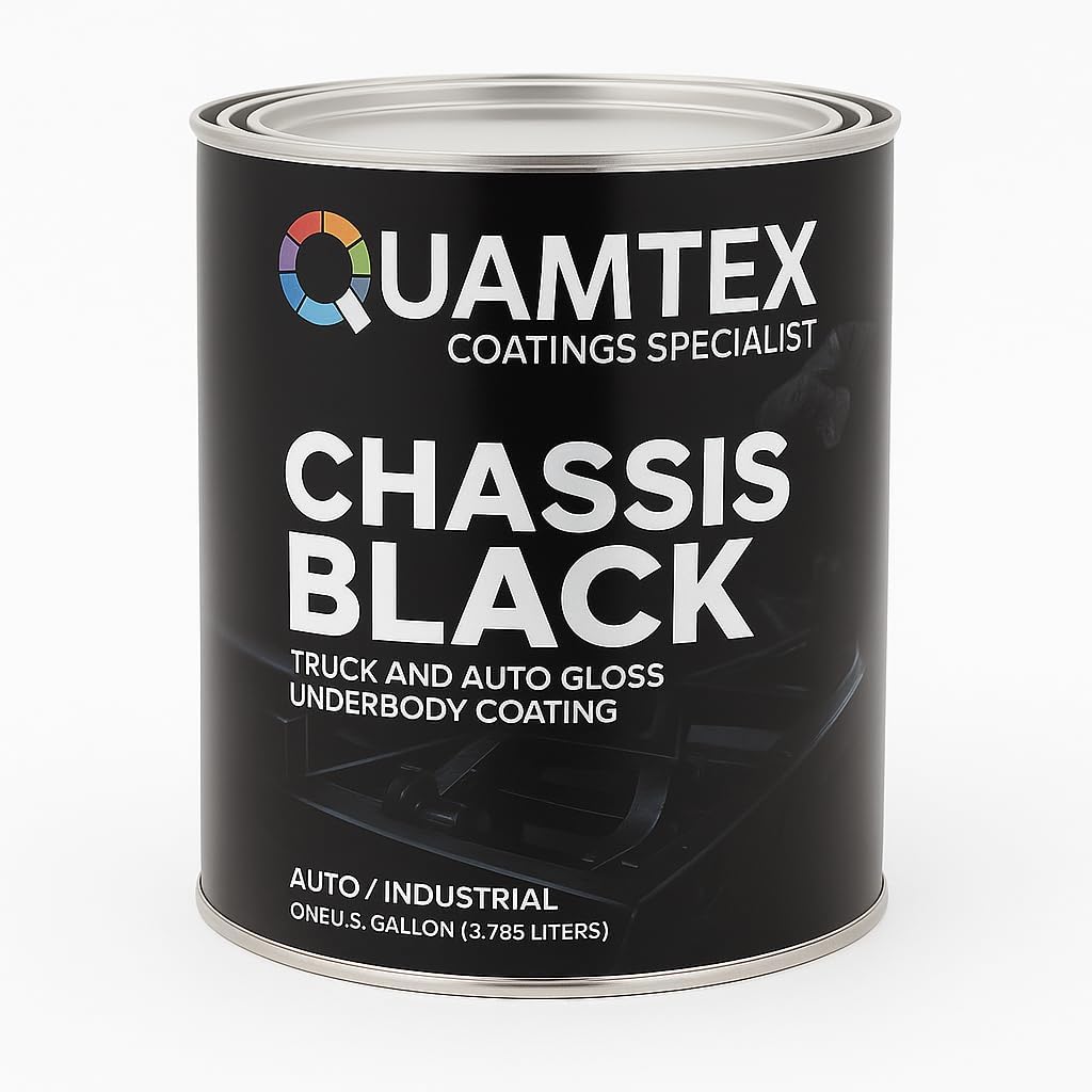 Chassis Black Gloss Underbody Coating – 1 Gallon Auto & Industrial Grade | Durable Rust Protection for Truck & Car Frames | High-Gloss Finish | Professional Automotive Paint