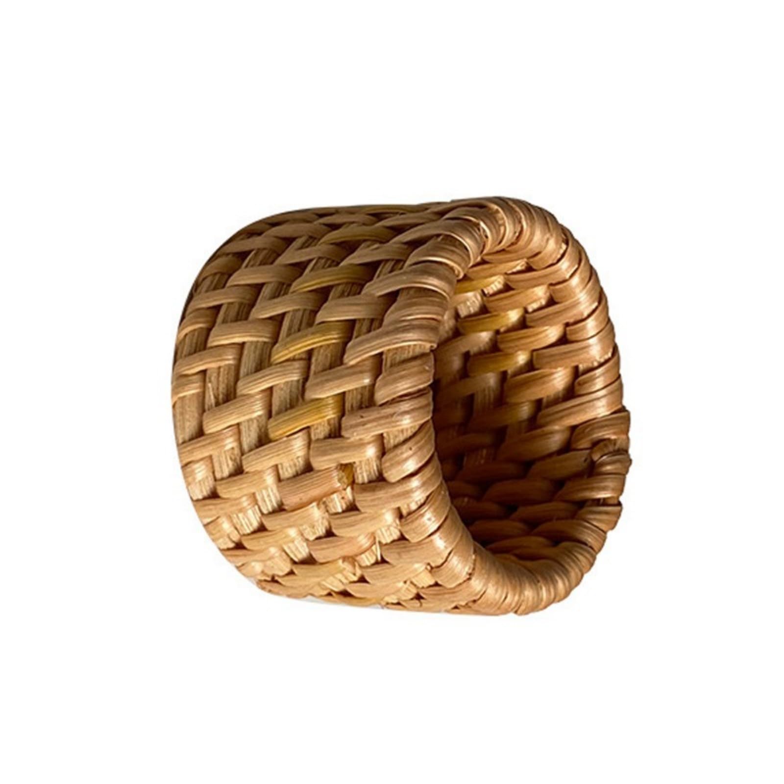 MICFENY Napkin Holder for Decoration and Event Woven Rattan Napkin Rings Dinner Table Accessories for Party