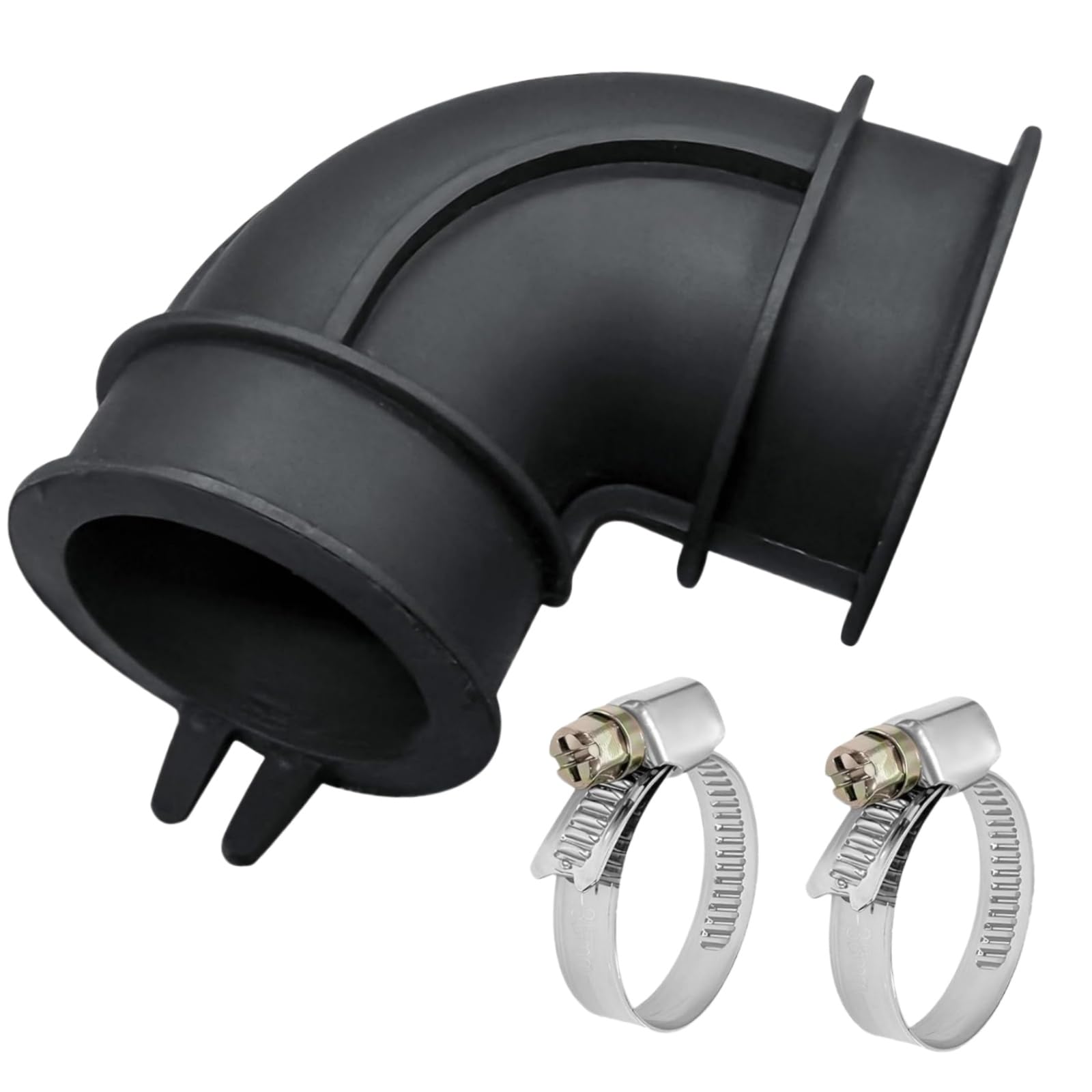 Weideke Black Wd24x33918 Dishwasher Circulation Pump To Sump Elbow Hose Includes 2 Clamps For Ge Dishwashe (Wd24x33918)