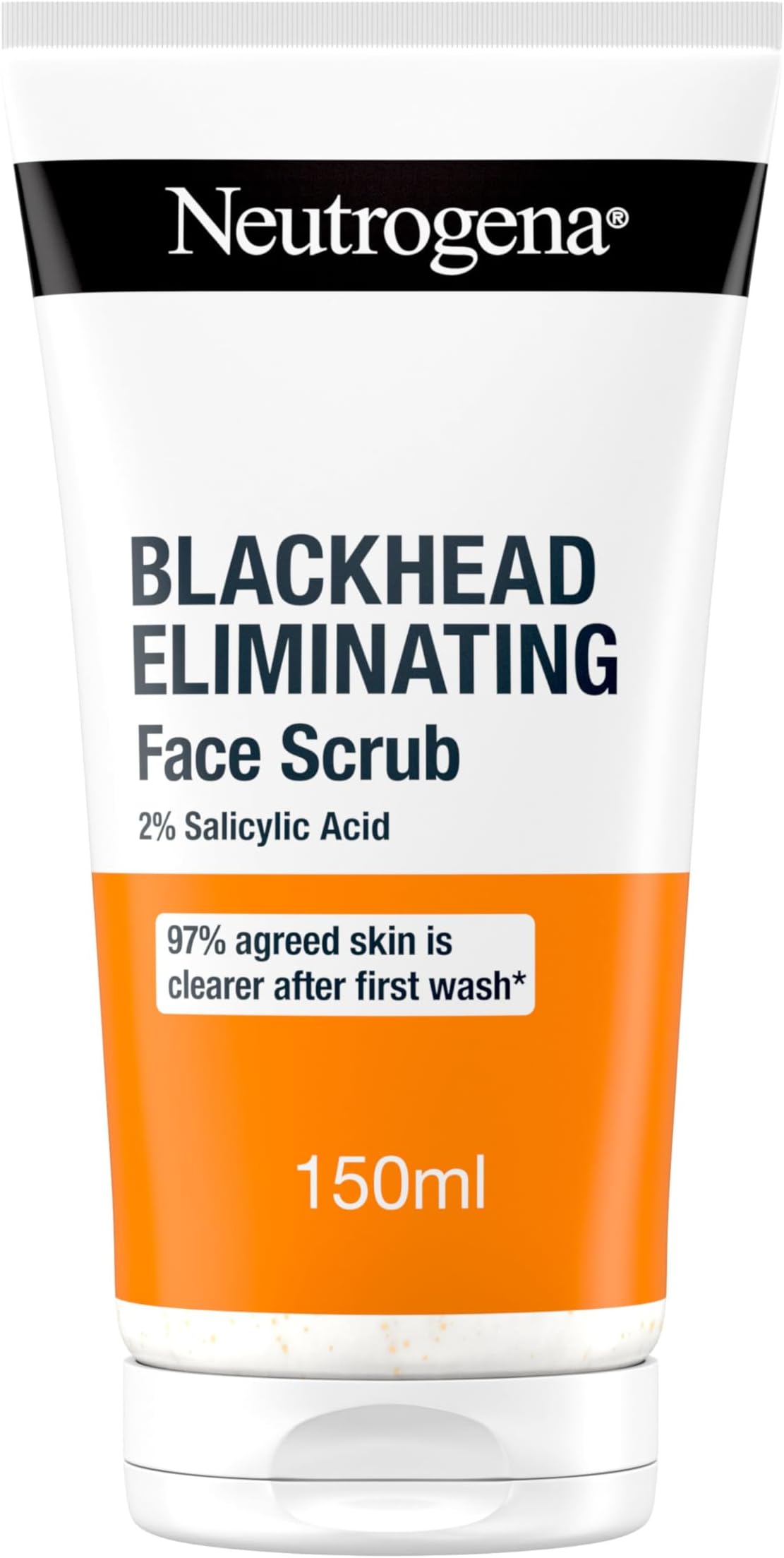 Neutrogena Blackhead Eliminating Face Scrub (1x 150ml), Gentle Face Care with 2% Salicylic Acid, Oil-Free Exfoliator to Help Reduce Blackheads from Day 1, Suitable for Blackhead-Prone Skin