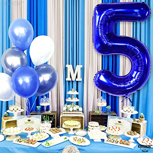 Image of KatchOn Navy Blue Number 5 Balloon 40 Inch