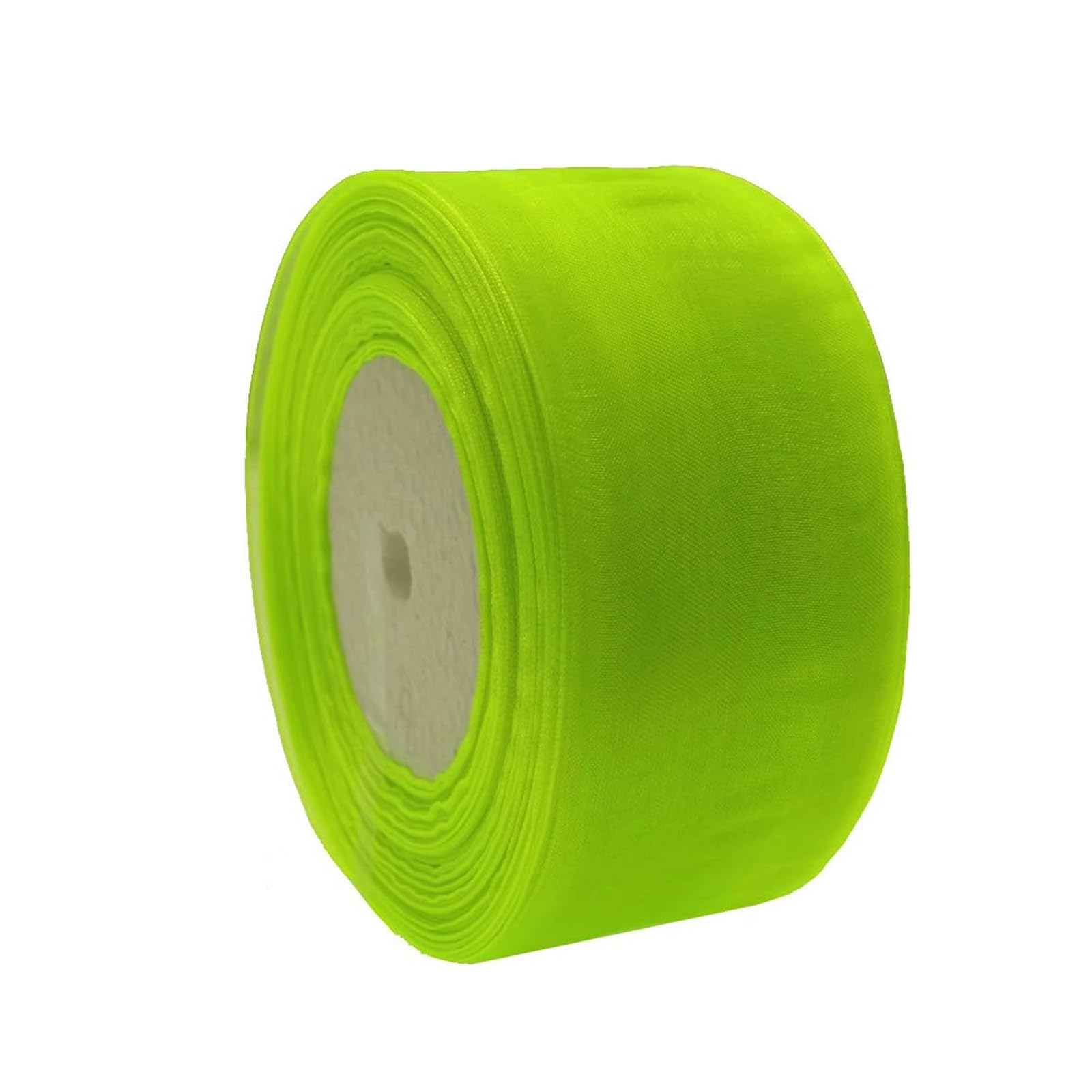 Pack De 4 Cintas De Organza Verde - 45m X 2cm, Con Tijeras, Para Manualidades Y Regalos