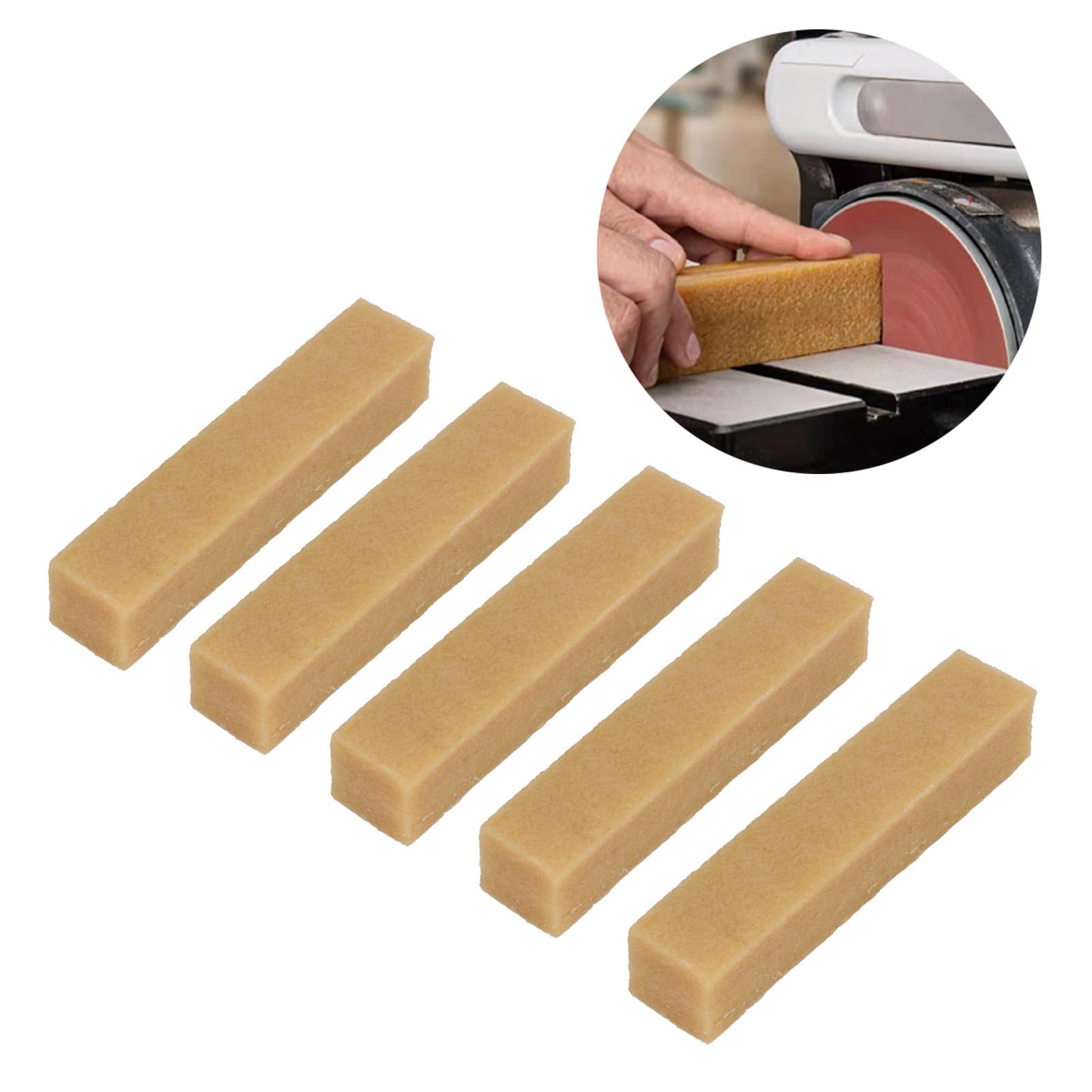 Nettoyer de Bâton de Nettoyage Abrasif en Caoutchouc pour le Ponçage du Travail du Bois a Besoin de 5 Pc