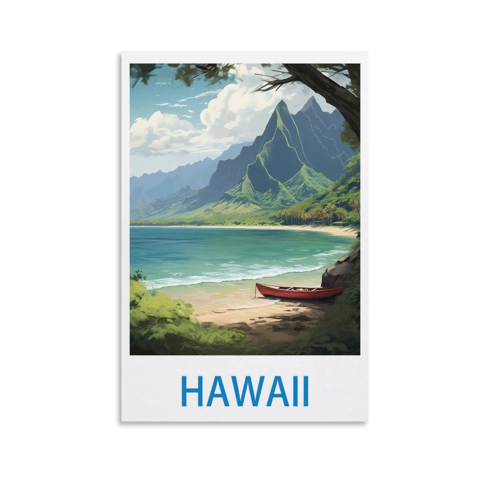 EZMLFA DIY 5D Diamond Painting Kits for Adults,Hawaiis DIY Diamond Art Kits Gem Painting Crafts for Home Wall Decor 40x50cm