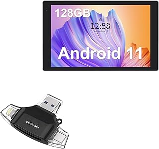 BoxWave Smart Gadget Compatible with TJD Android 11 Tablet M1025 (10.1 in) - AllReader SD Card Reader, microSD Card Reader SD Compact USB - Jet Black