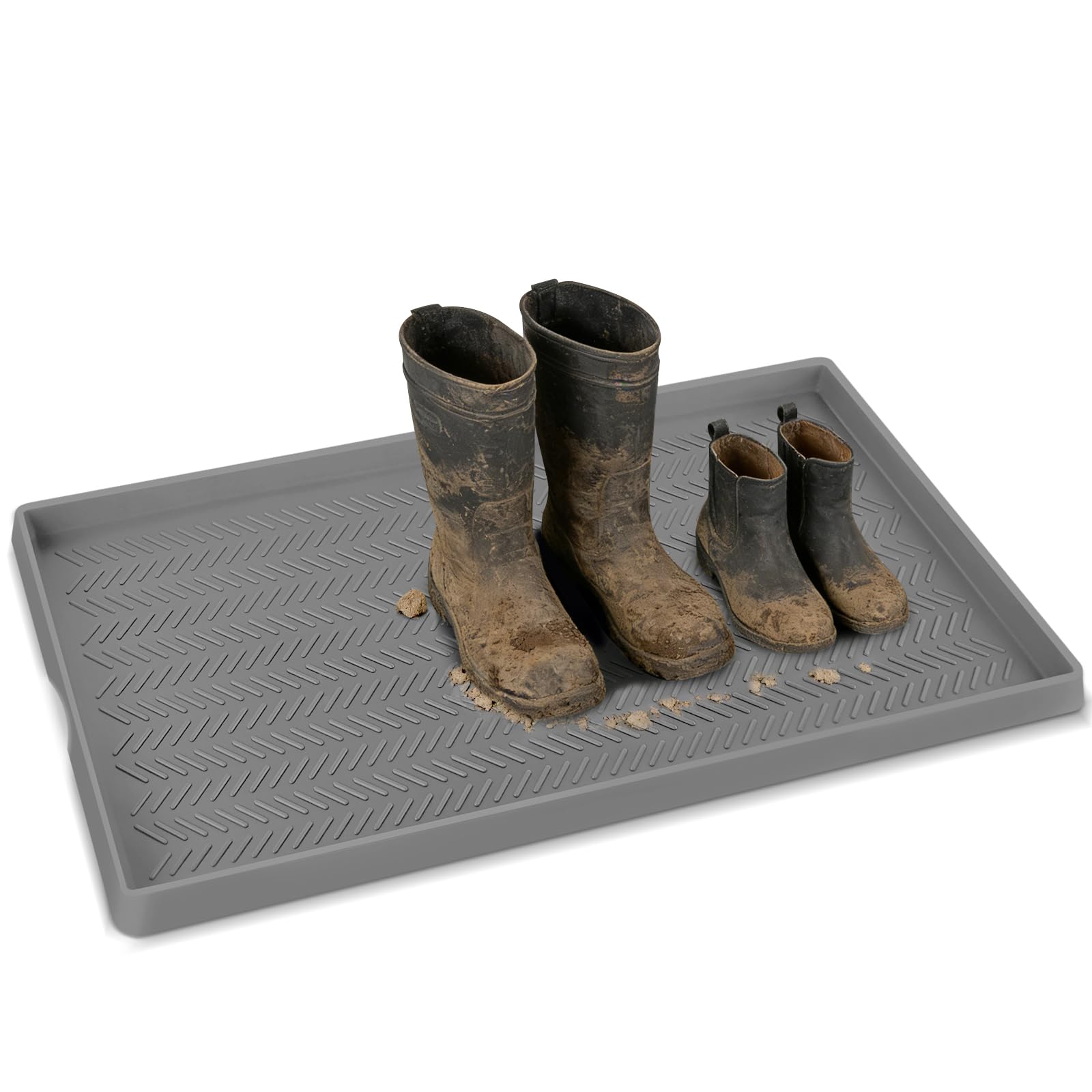 Kalolary Non-Slip Extra Large 30x16 In Silicone Boot Tray for Entryway