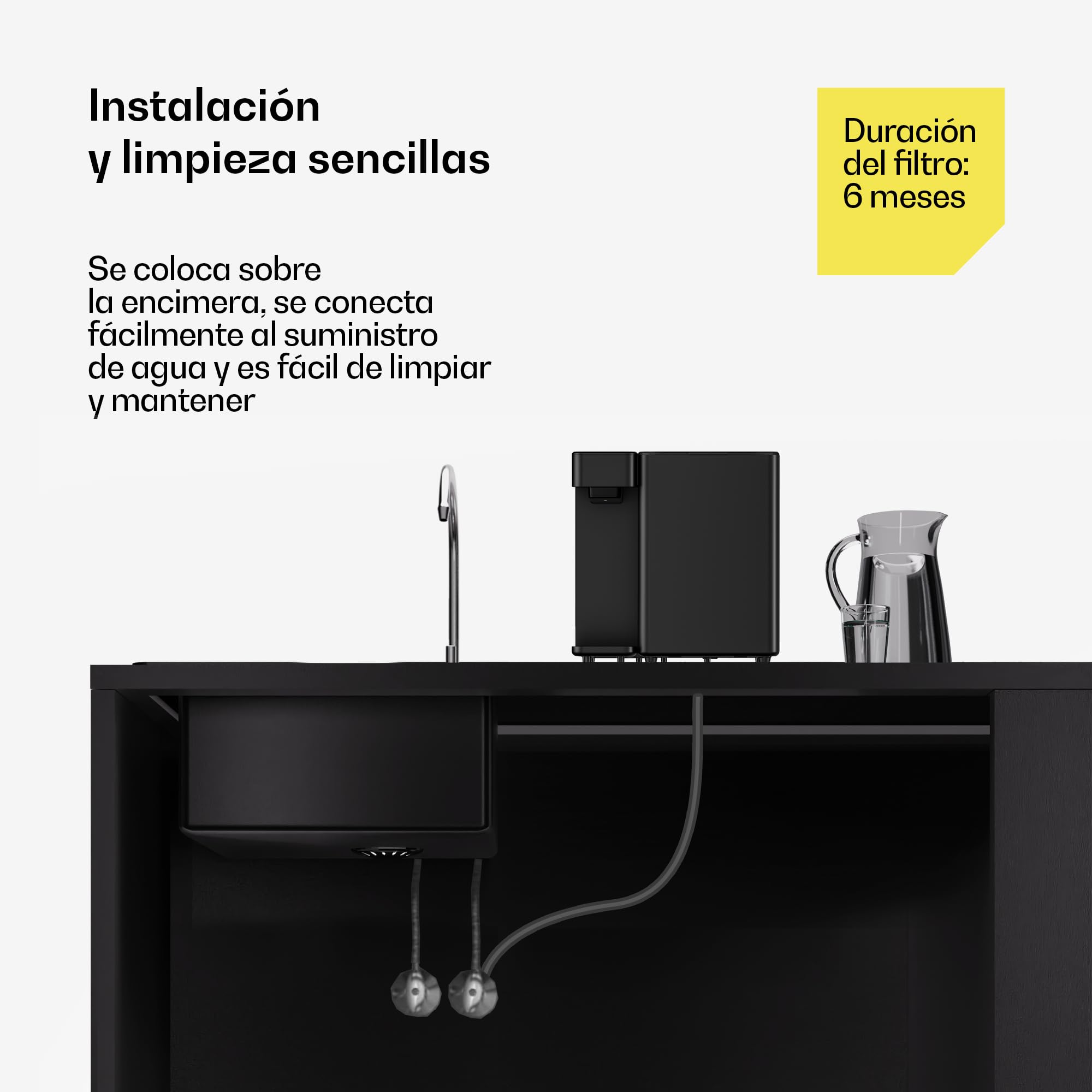 KLARSTEIN Velaire Maquina de Hielo & Dispensador de Agua - Filtro Pac, 2 Tamaños de Cubitos, 2L, 10kg/24h, Panel Táctil, Alarma, Fácil Uso, Maquina de Hacer Hielo para Casa